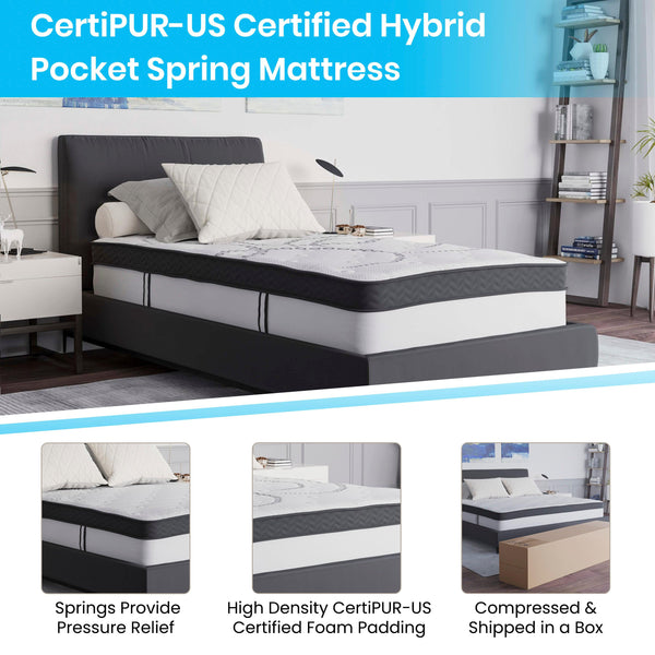 FLASH Capri 12-Inch Hybrid Pocket Spring Mattress