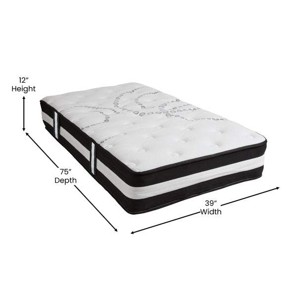FLASH Capri 12-Inch Hybrid Pocket Spring Mattress