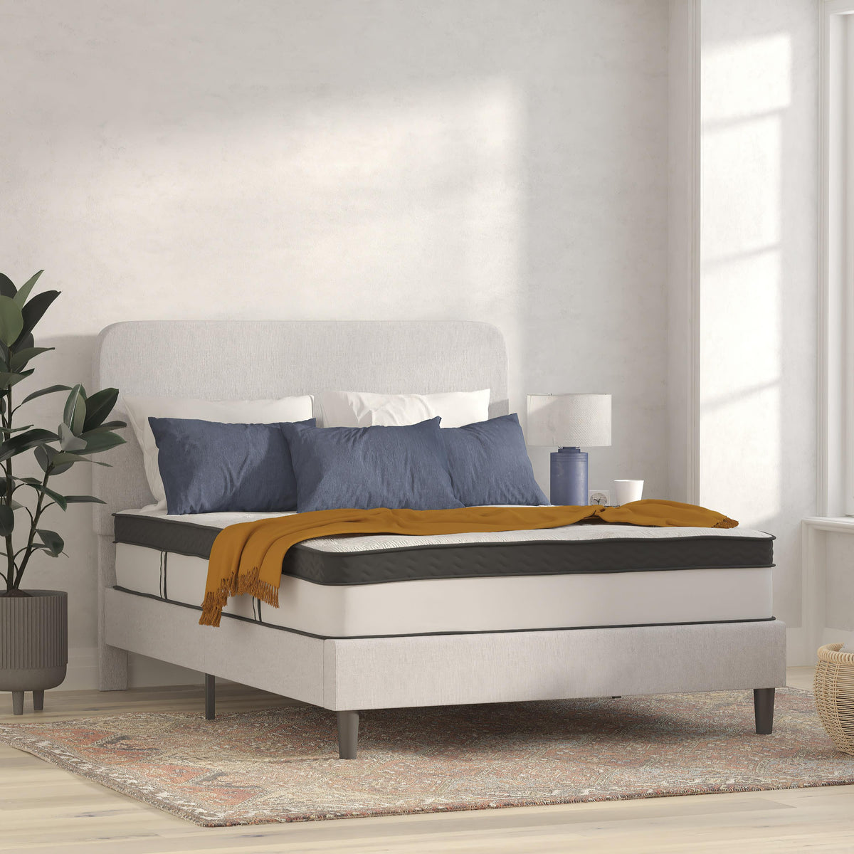 FLASH Capri 12-Inch Queen Hybrid Memory Foam Pocket Spring Mattress