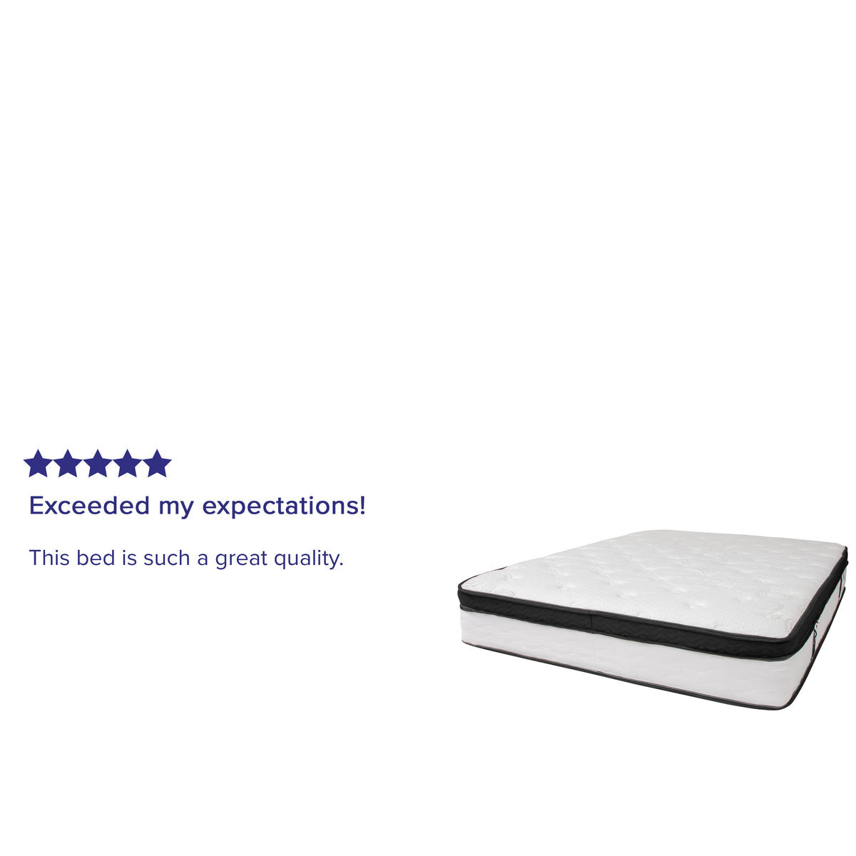 FLASH Capri 12-Inch Queen Hybrid Memory Foam Pocket Spring Mattress