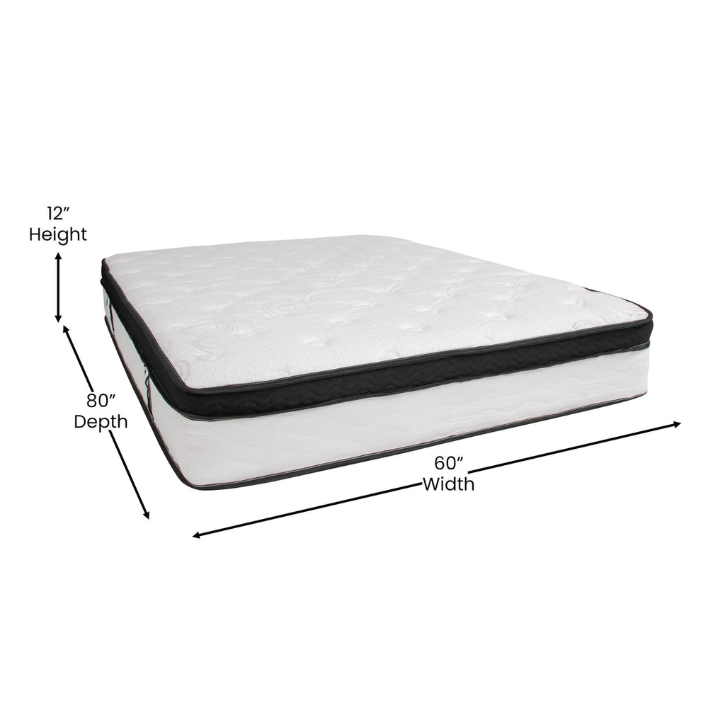 FLASH Capri 12-Inch Queen Hybrid Memory Foam Pocket Spring Mattress