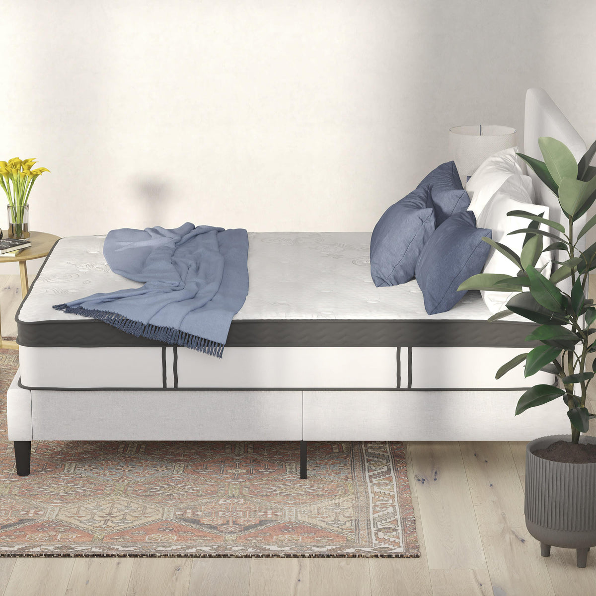 FLASH Capri 12-Inch Queen Hybrid Memory Foam Pocket Spring Mattress