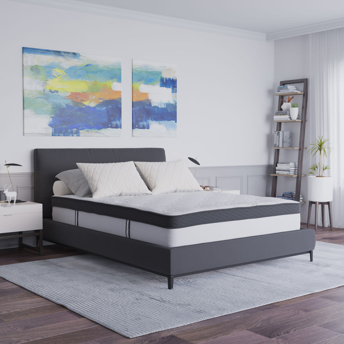 FLASH Capri 12-Inch Queen Hybrid Memory Foam Pocket Spring Mattress