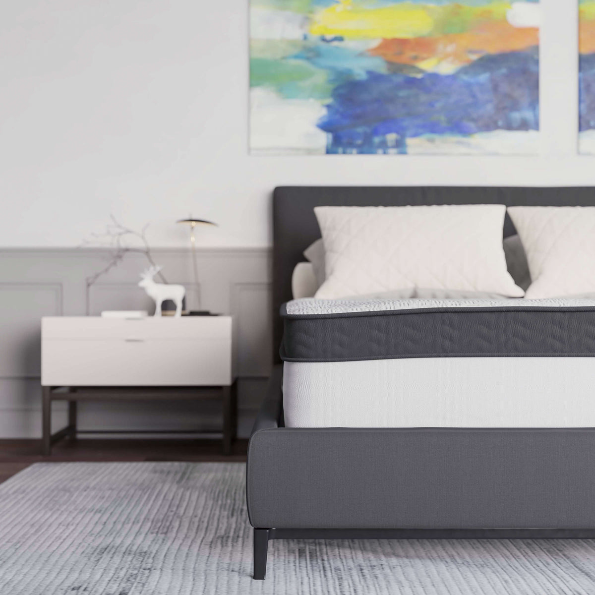 FLASH Capri 12-Inch Queen Hybrid Memory Foam Pocket Spring Mattress