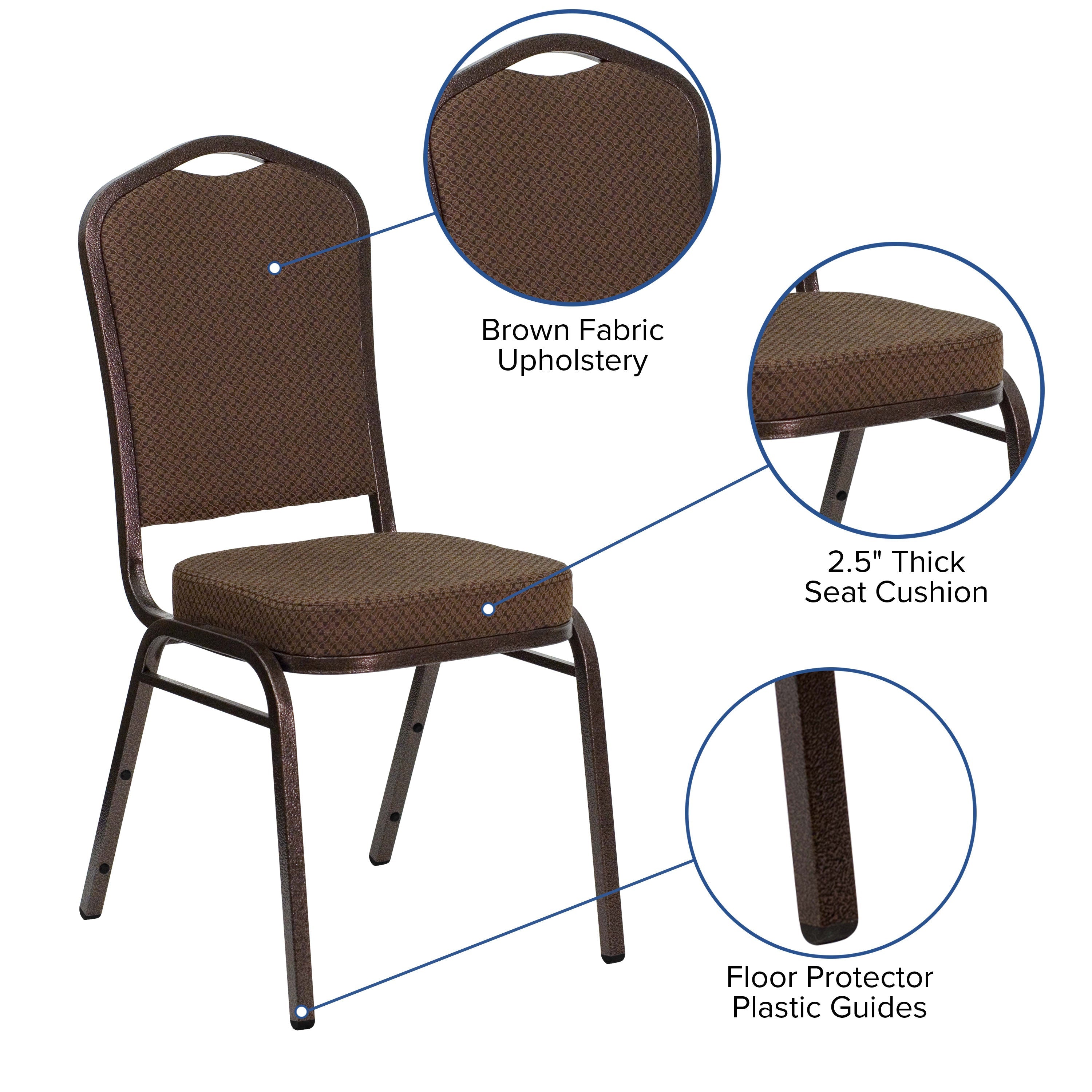 HERCULES Crown Back Stacking Banquet Chair 500lb Capacity