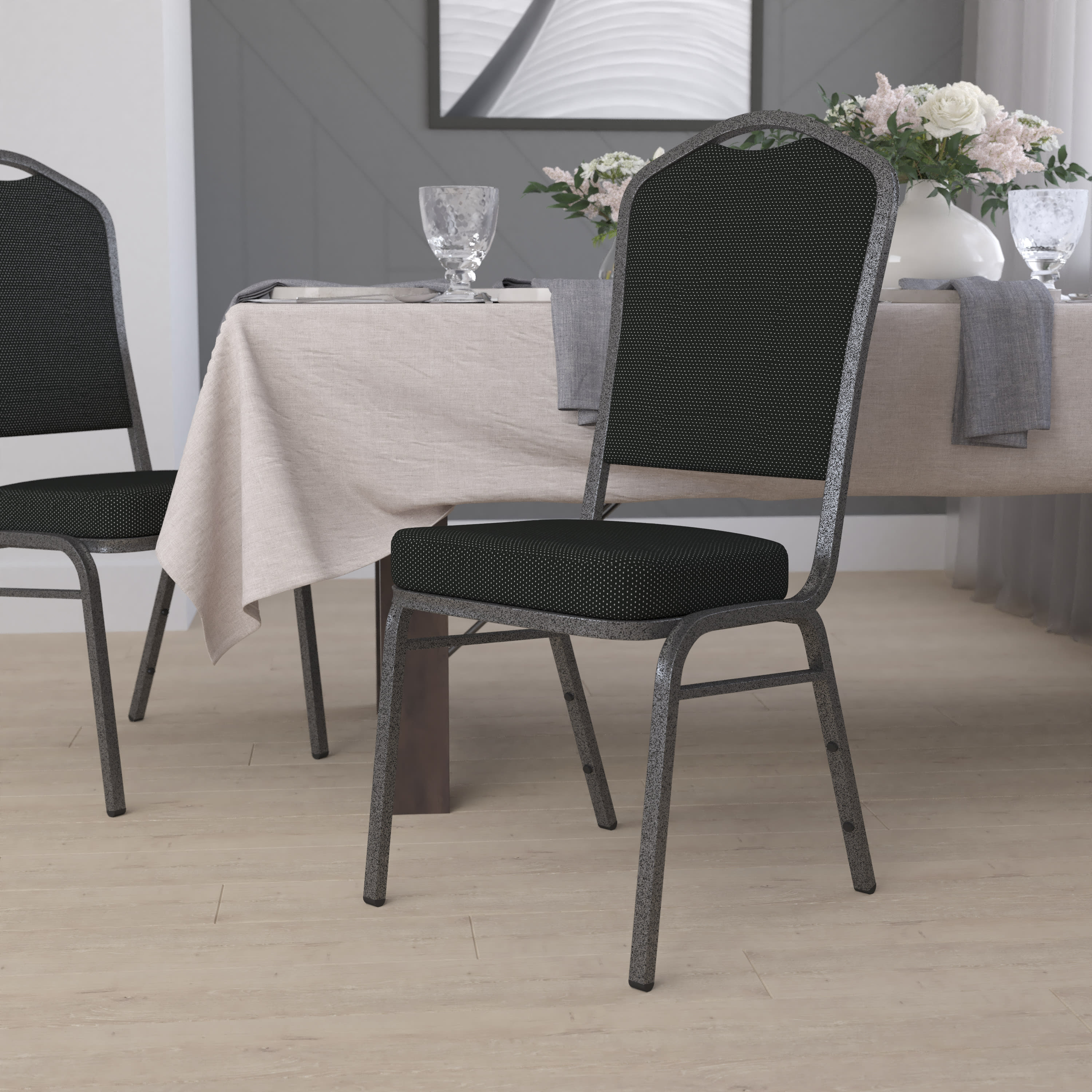 HERCULES Crown Back Stacking Banquet Chair 500lb Capacity