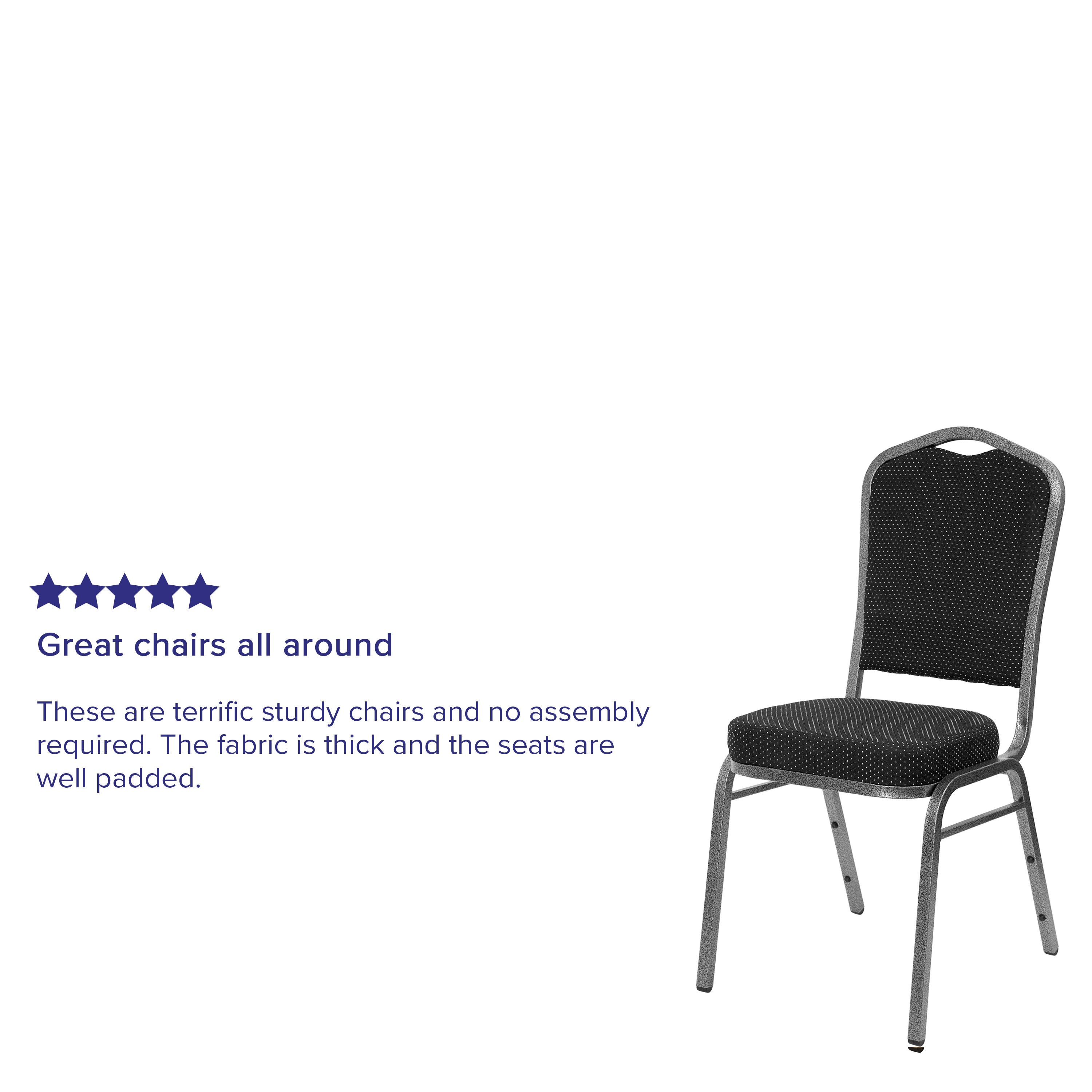 HERCULES Crown Back Stacking Banquet Chair 500lb Capacity