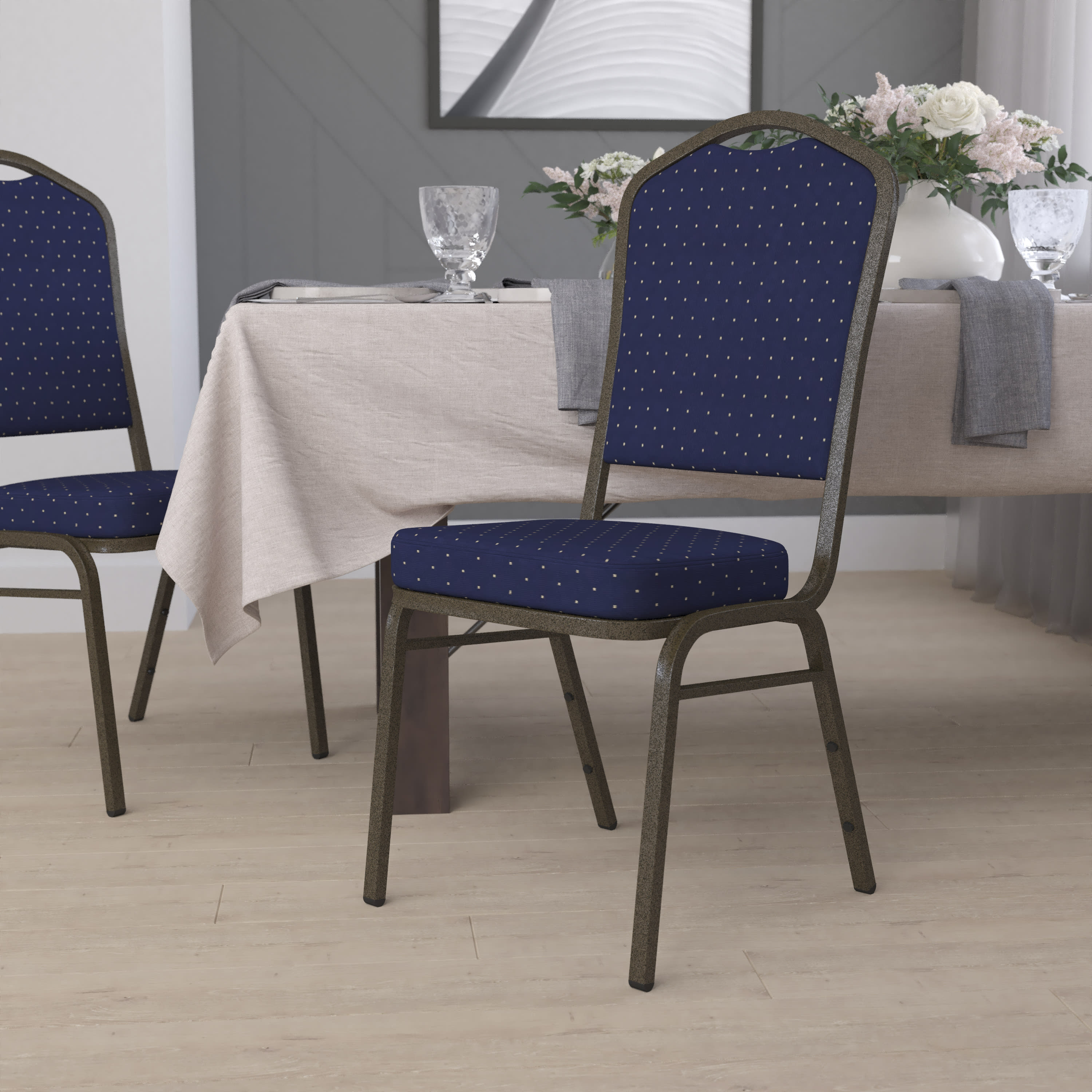 HERCULES Crown Back Stacking Banquet Chair 500lb Capacity