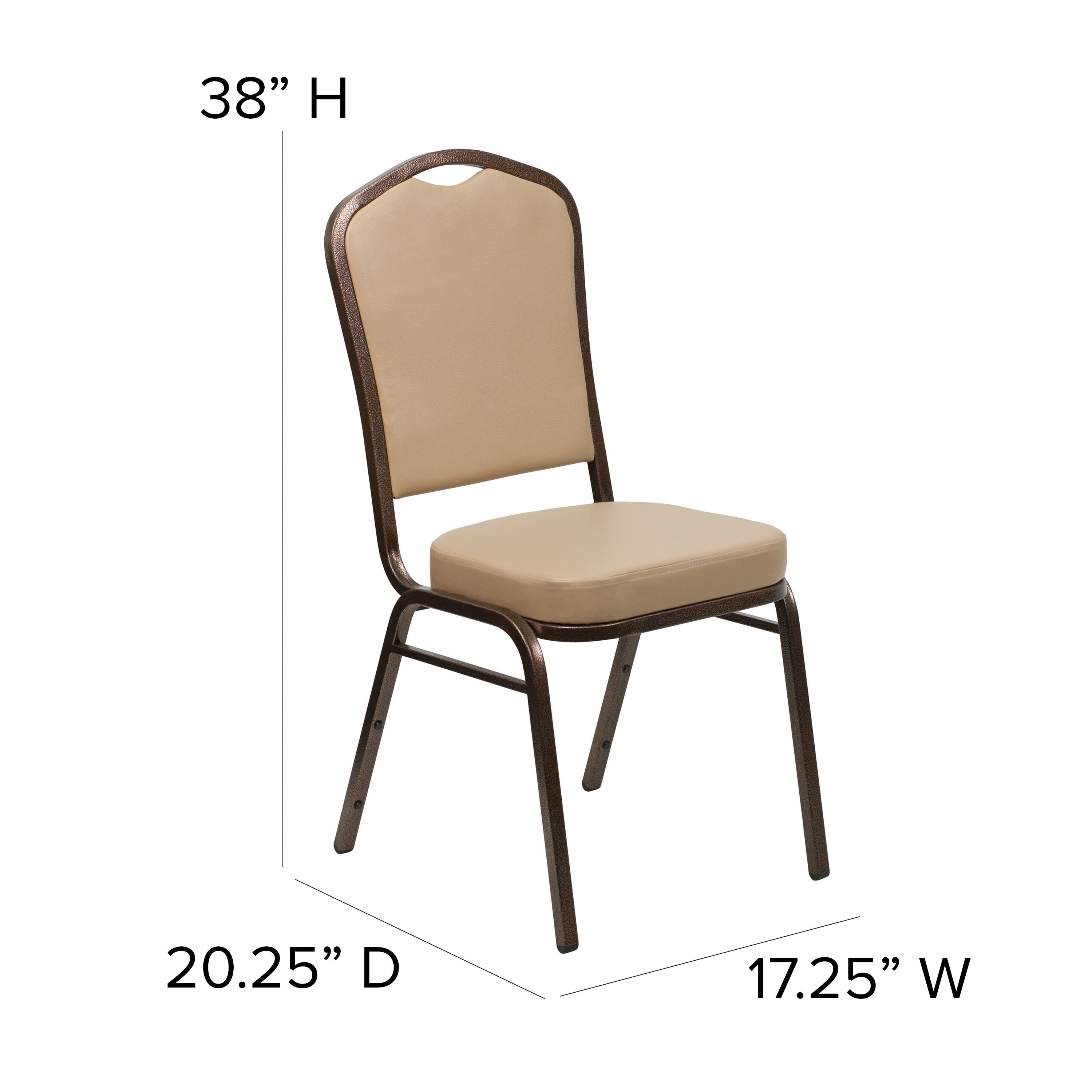 HERCULES Crown Back Stacking Banquet Chair 500lb Capacity