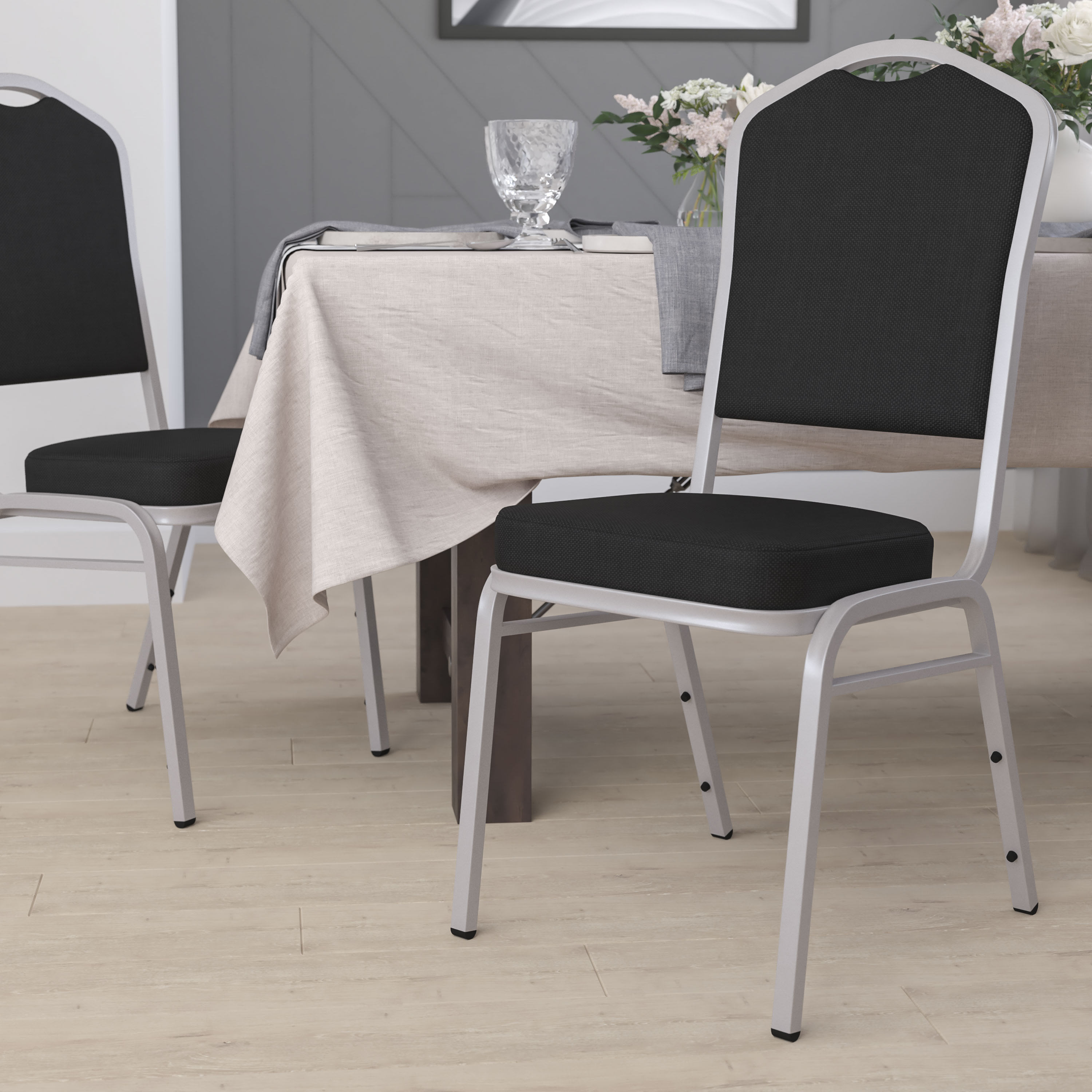 HERCULES Crown Back Stacking Banquet Chair 500lb Capacity
