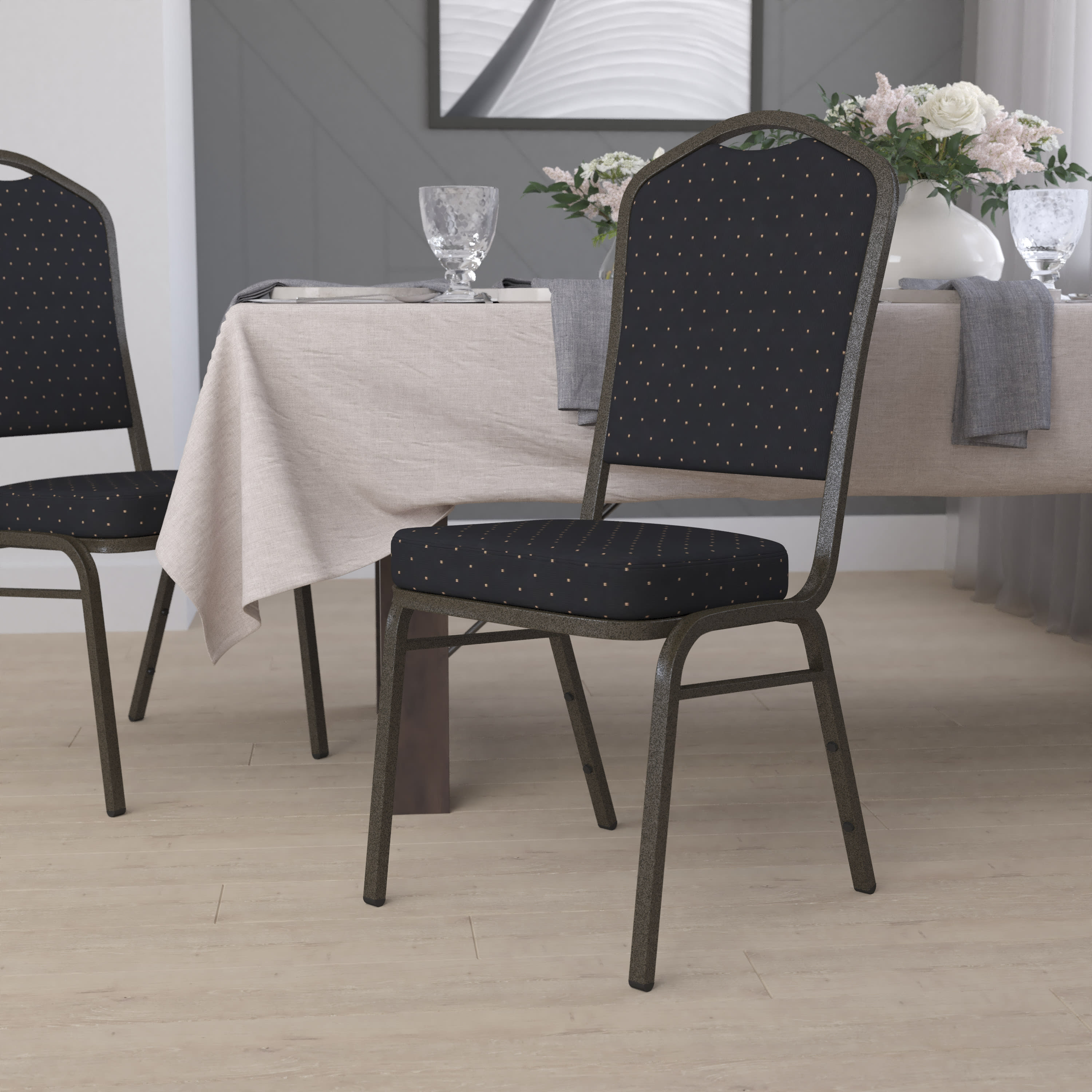 HERCULES Crown Back Stacking Banquet Chair 500lb Capacity