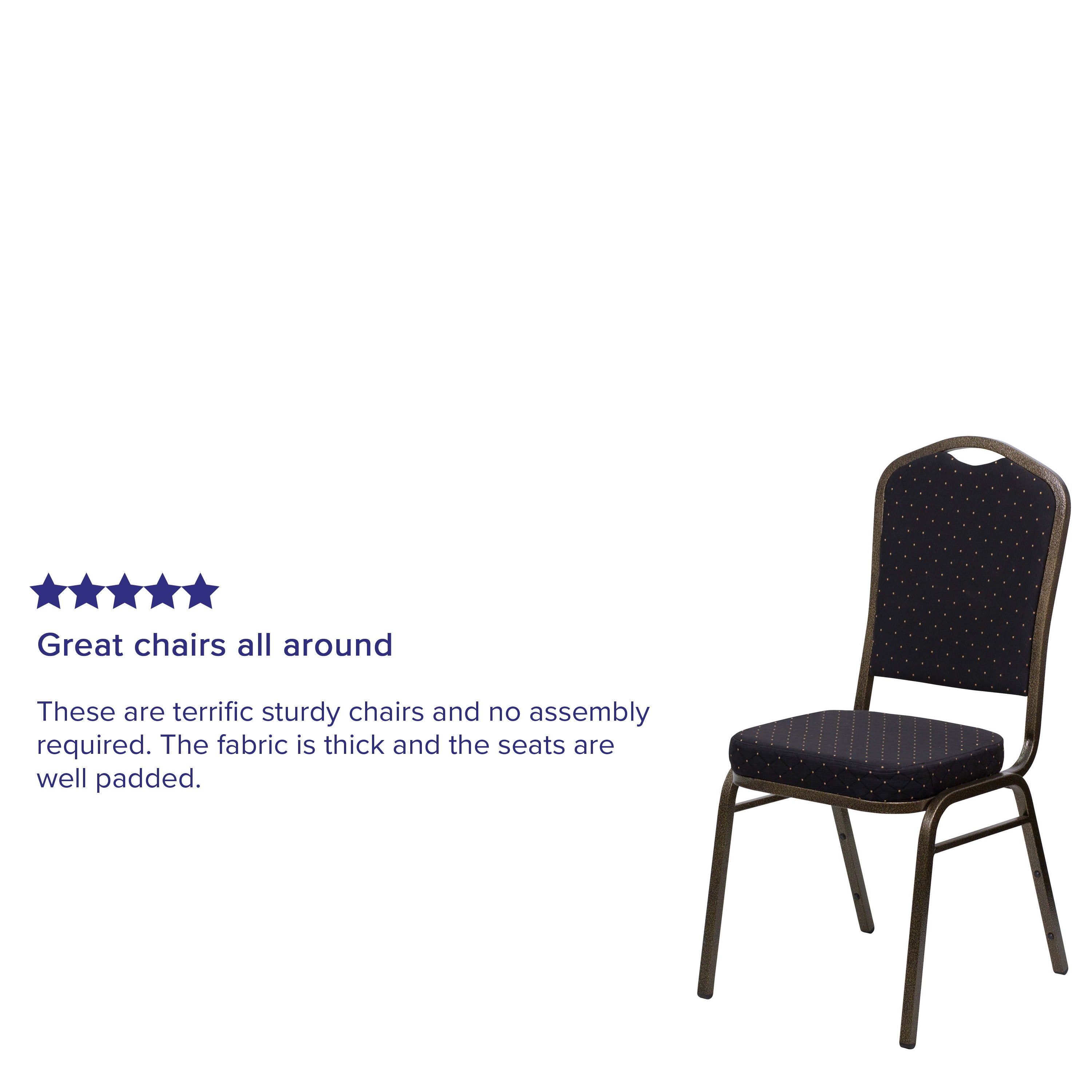HERCULES Crown Back Stacking Banquet Chair 500lb Capacity