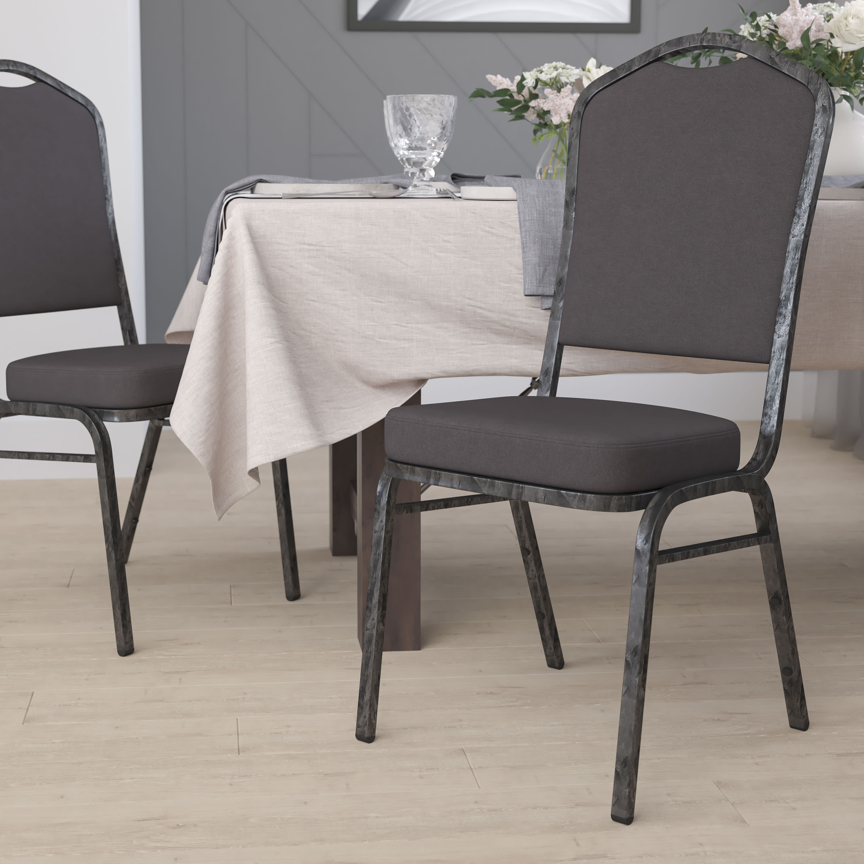 HERCULES Crown Back Stacking Banquet Chair 500lb Capacity