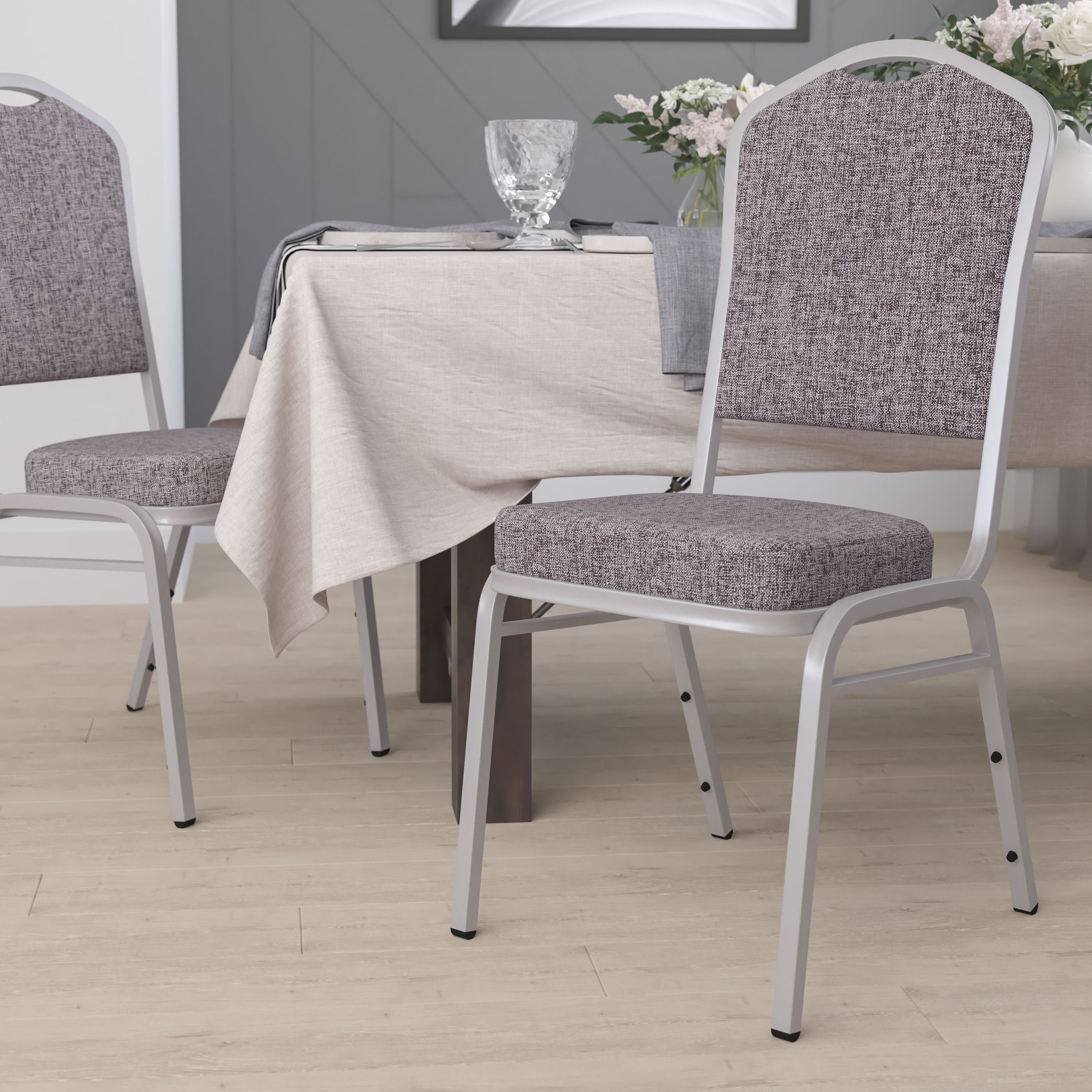 HERCULES Crown Back Stacking Banquet Chair 500lb Capacity