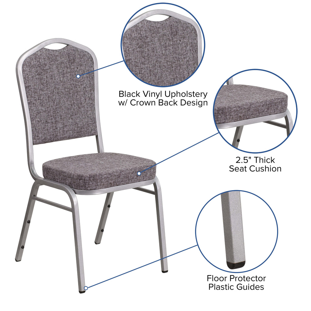 HERCULES Crown Back Stacking Banquet Chair 500lb Capacity