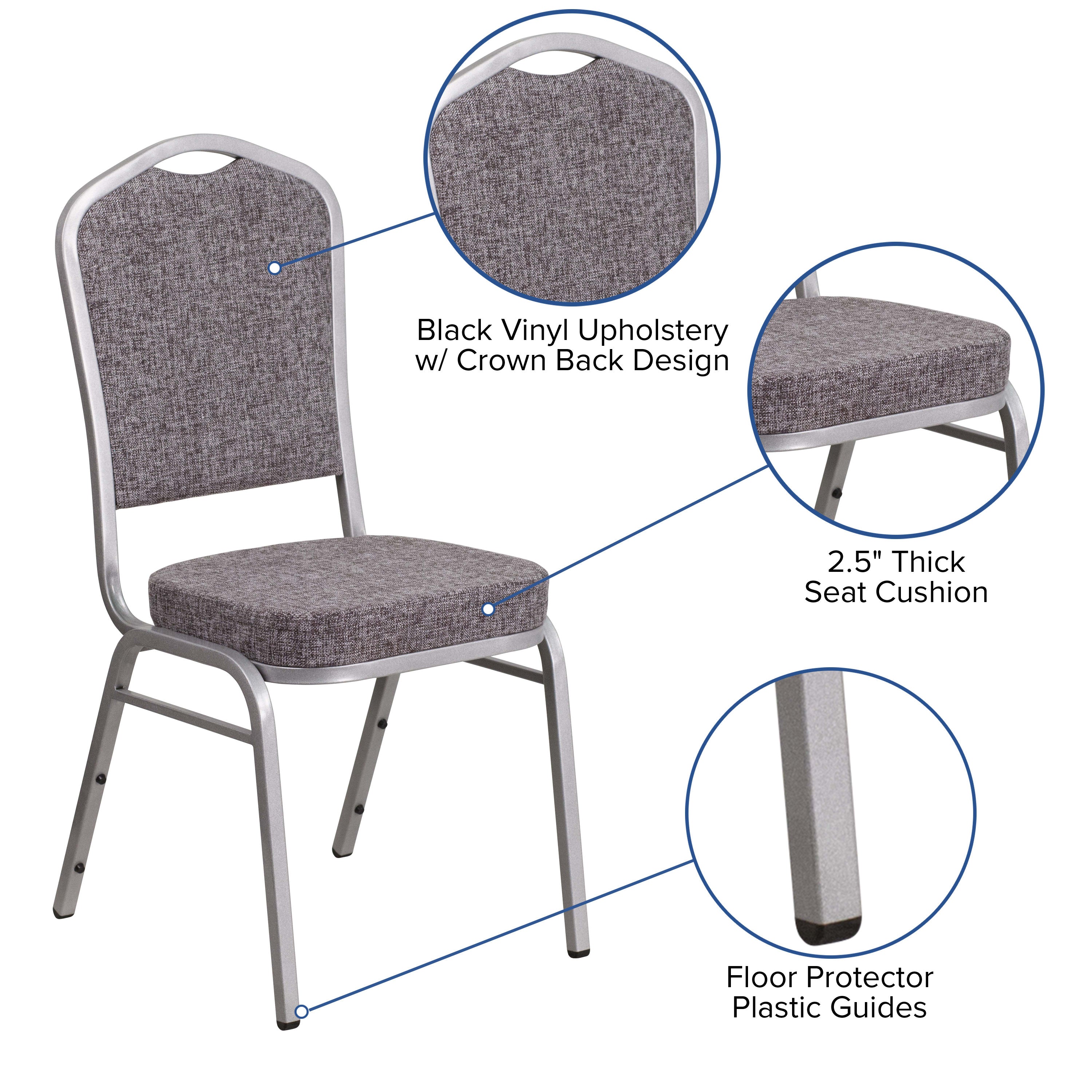 HERCULES Crown Back Stacking Banquet Chair 500lb Capacity