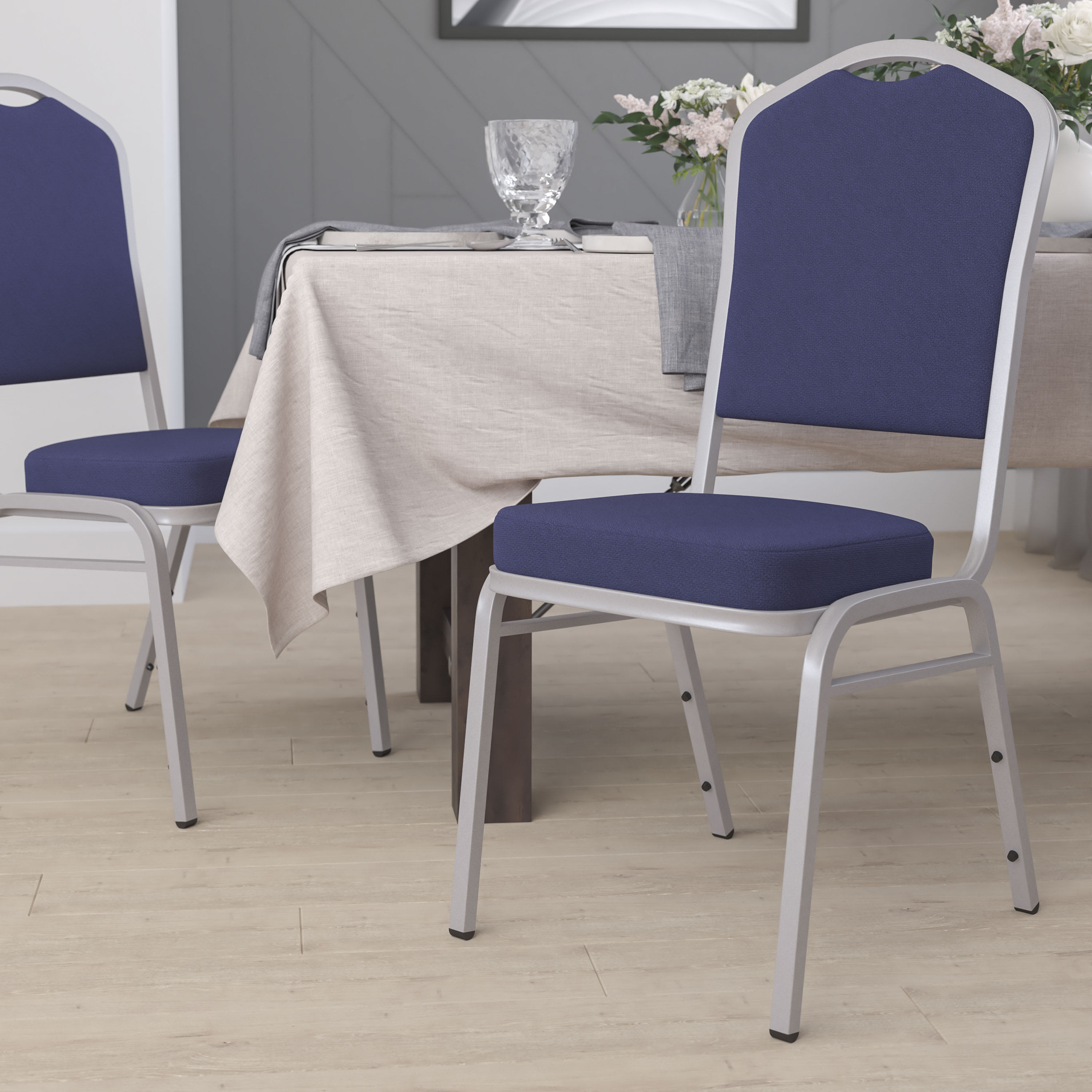 HERCULES Crown Back Stacking Banquet Chair 500lb Capacity