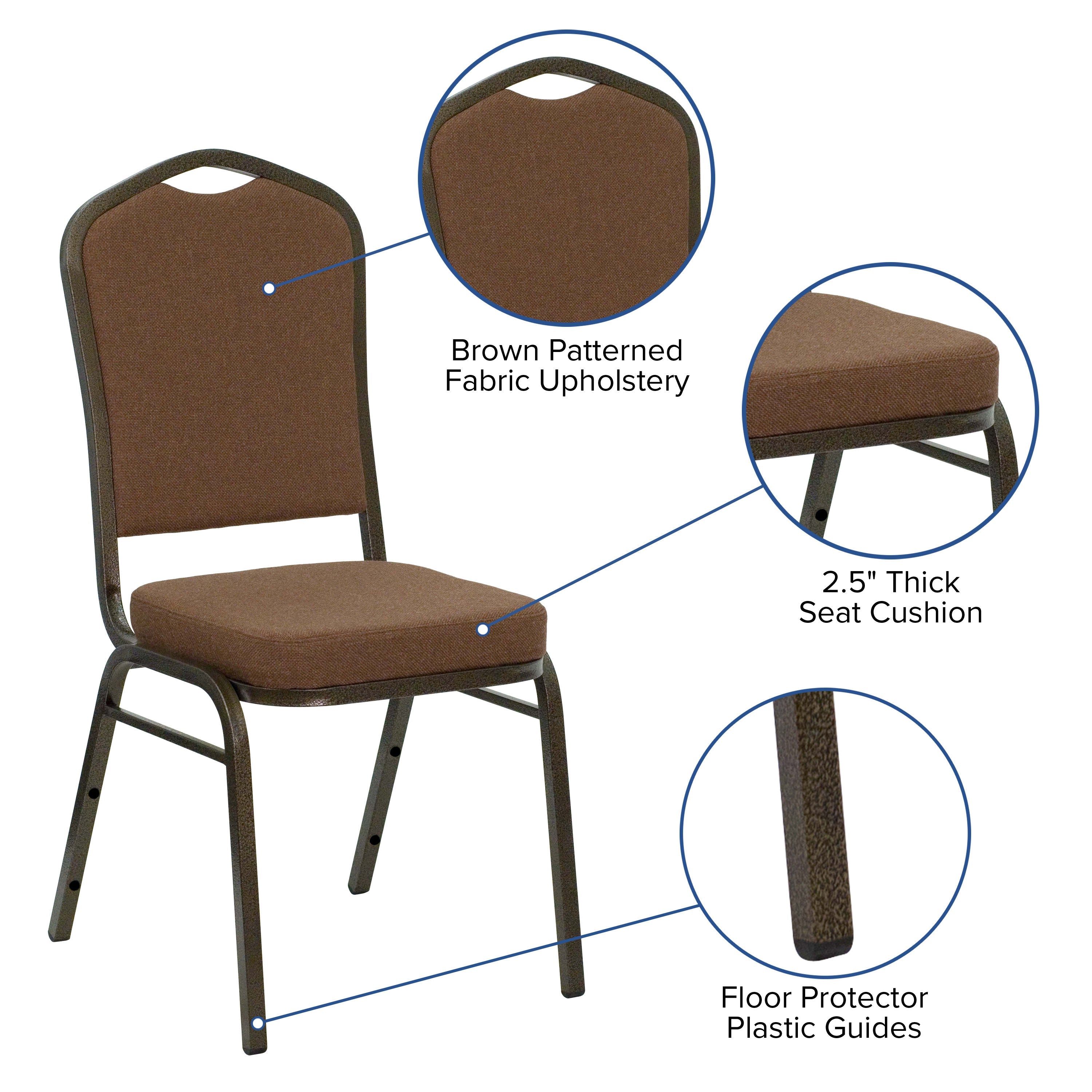HERCULES Crown Back Stacking Banquet Chair 500lb Capacity