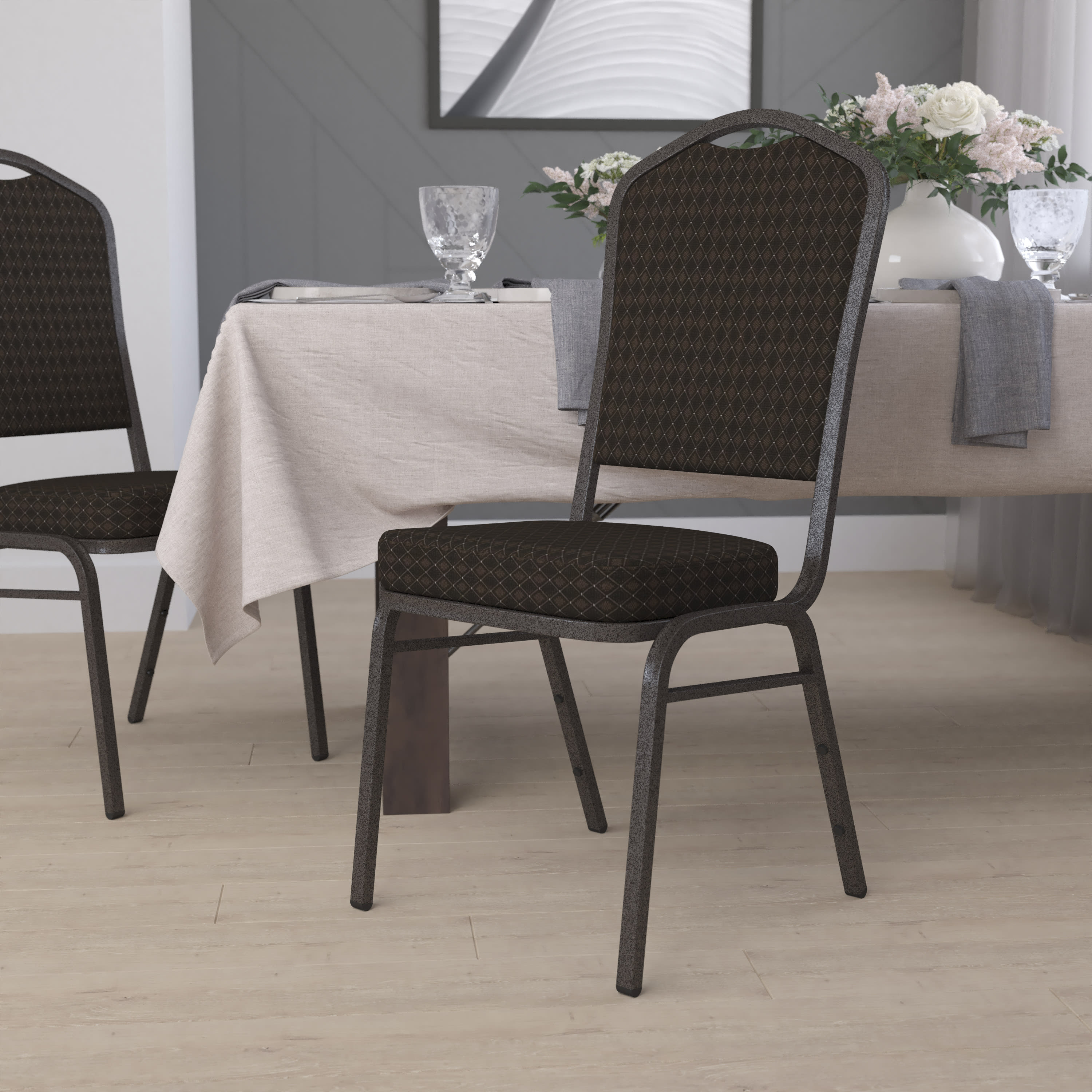 HERCULES Crown Back Stacking Banquet Chair 500lb Capacity
