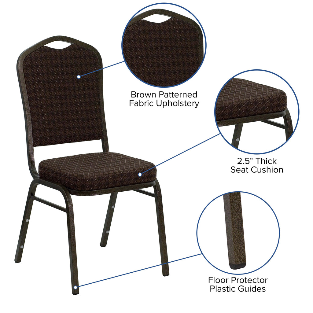 HERCULES Crown Back Stacking Banquet Chair 500lb Capacity