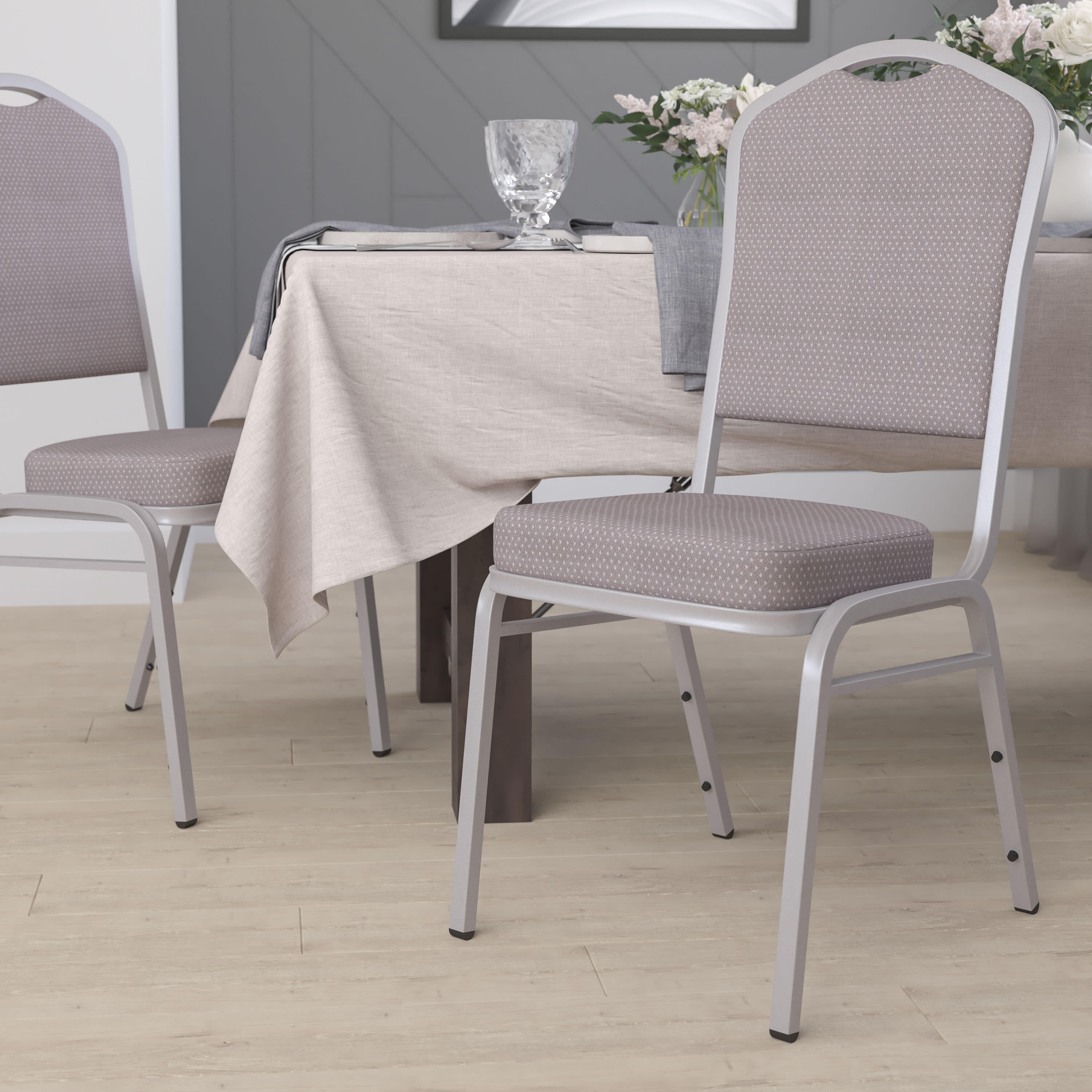 HERCULES Crown Back Stacking Banquet Chair 500lb Capacity
