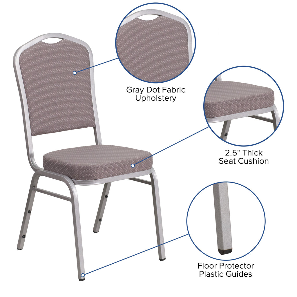 HERCULES Crown Back Stacking Banquet Chair 500lb Capacity