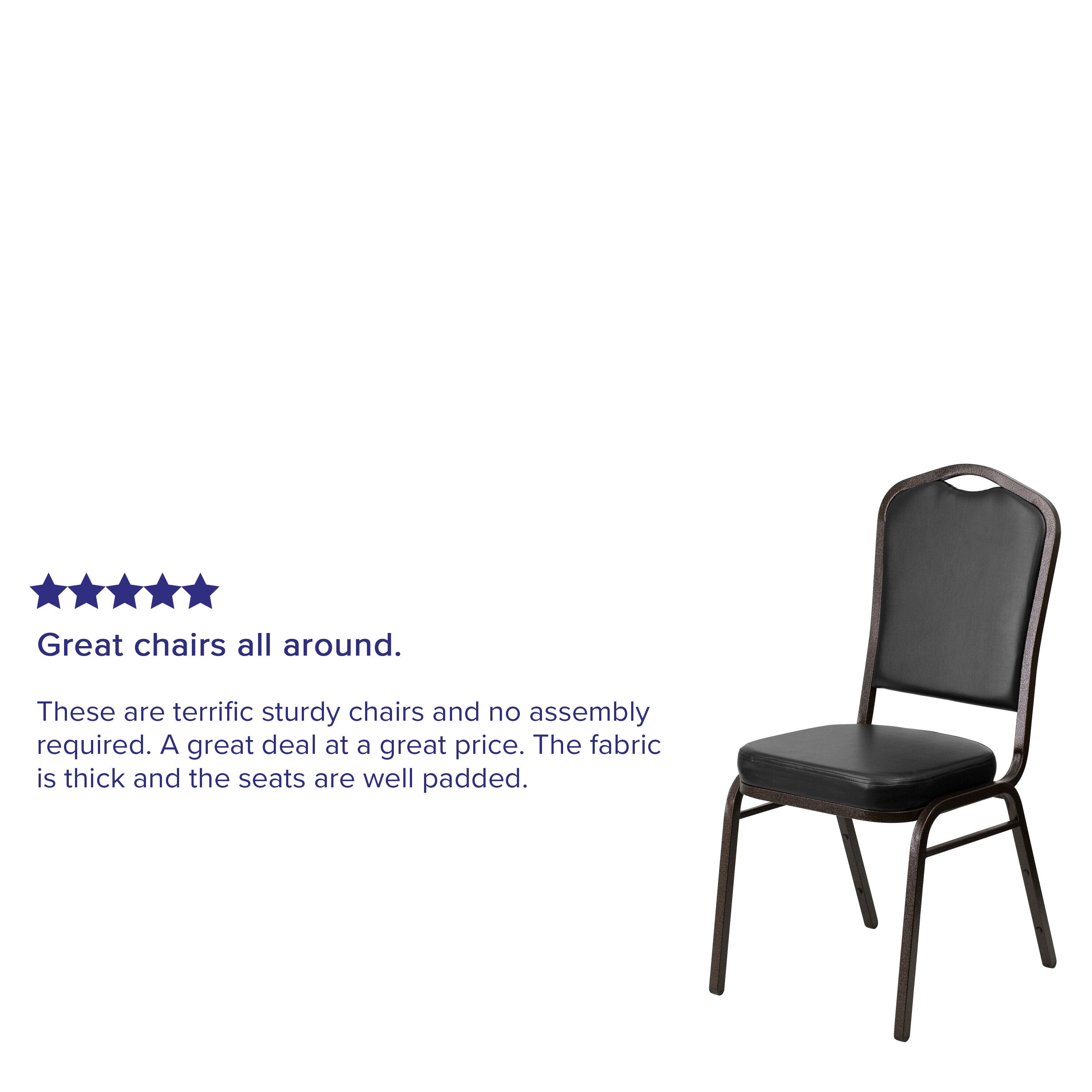 HERCULES Crown Back Stacking Banquet Chair 500lb Capacity