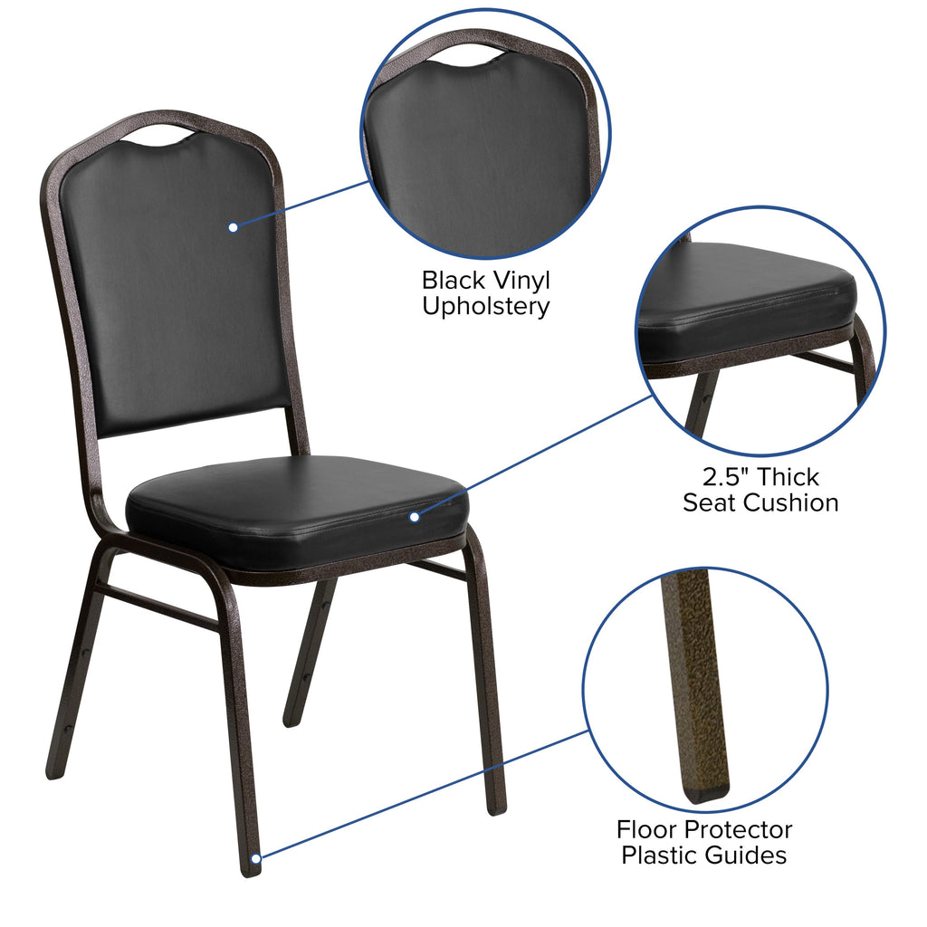 HERCULES Crown Back Stacking Banquet Chair 500lb Capacity