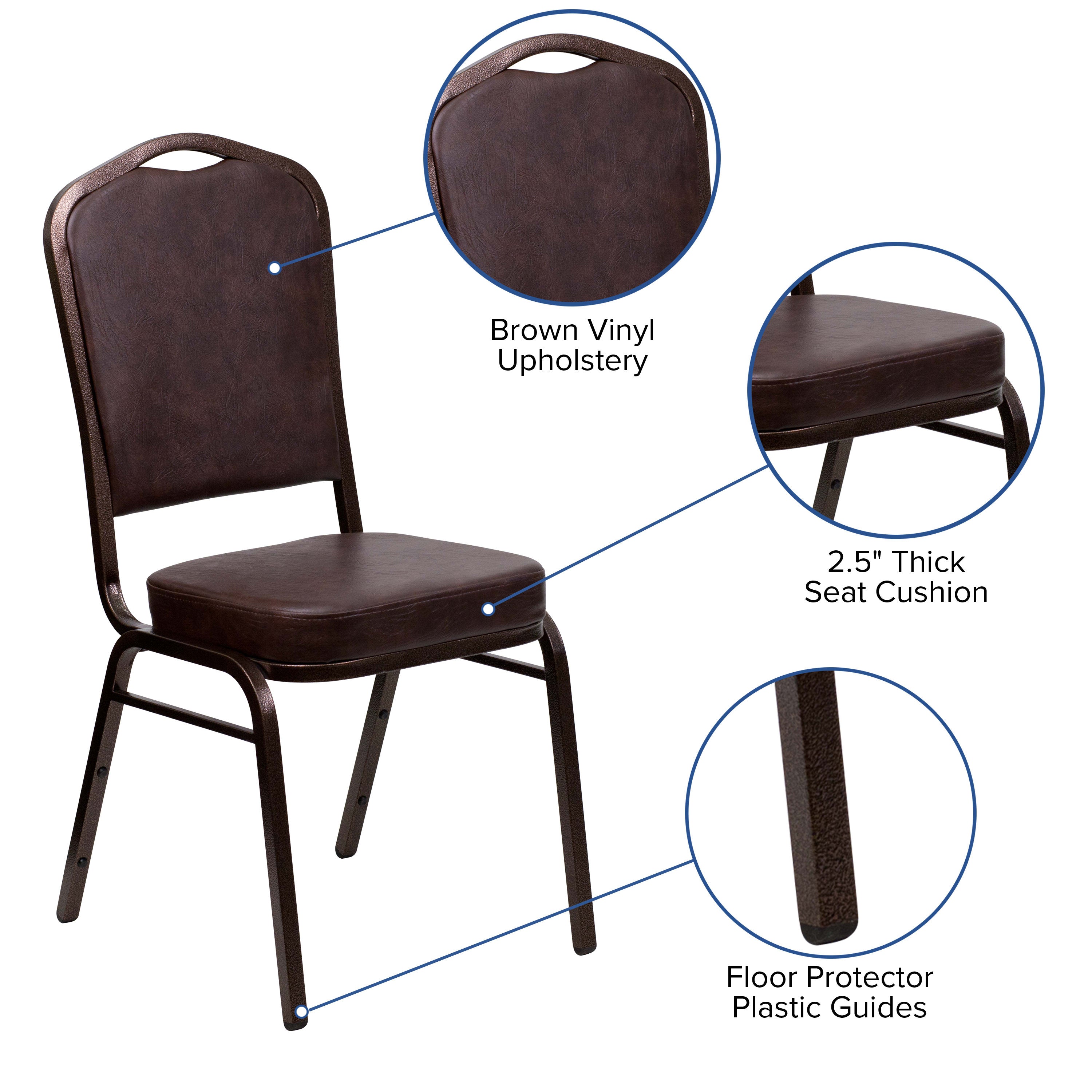 HERCULES Crown Back Stacking Banquet Chair 500lb Capacity
