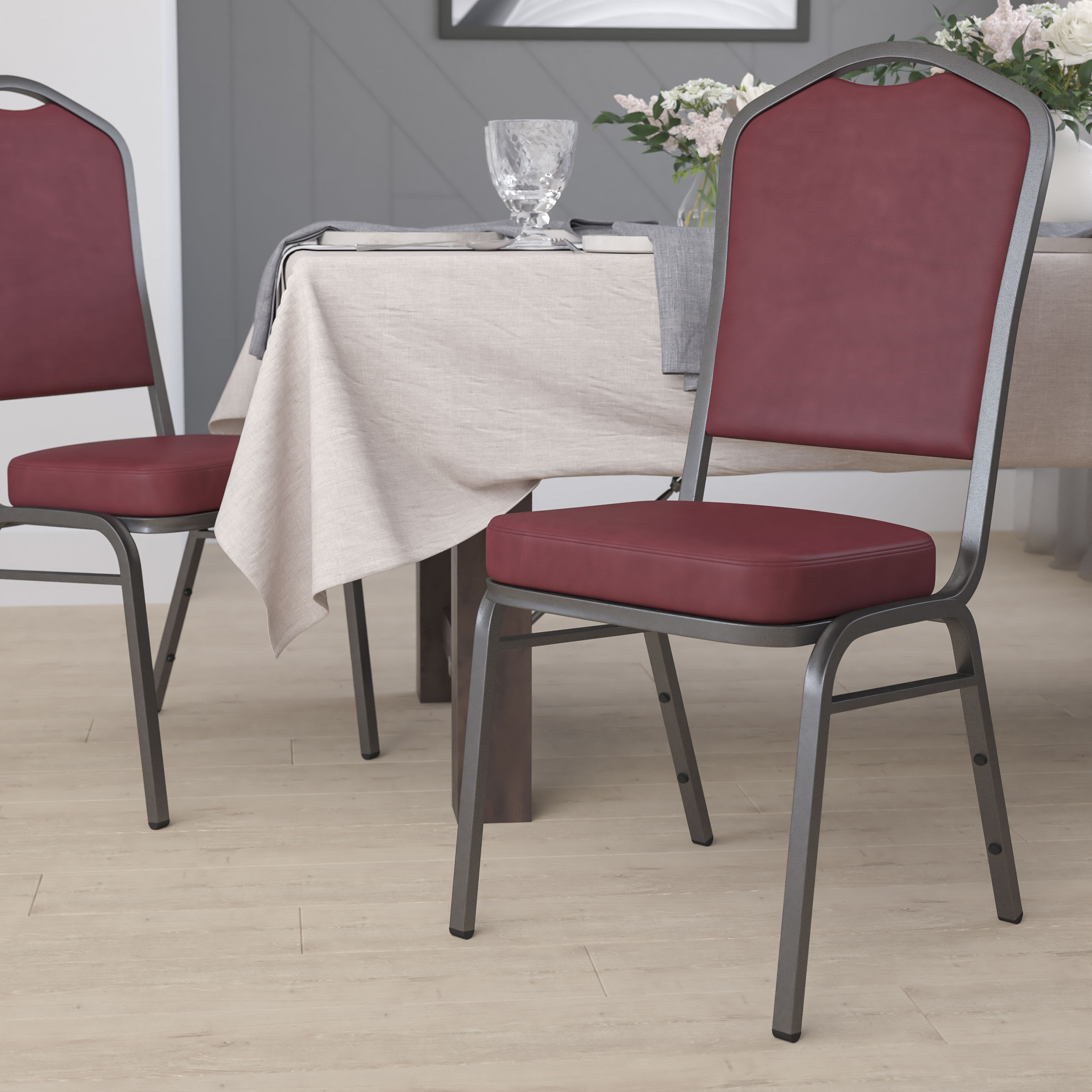 HERCULES Crown Back Stacking Banquet Chair 500lb Capacity