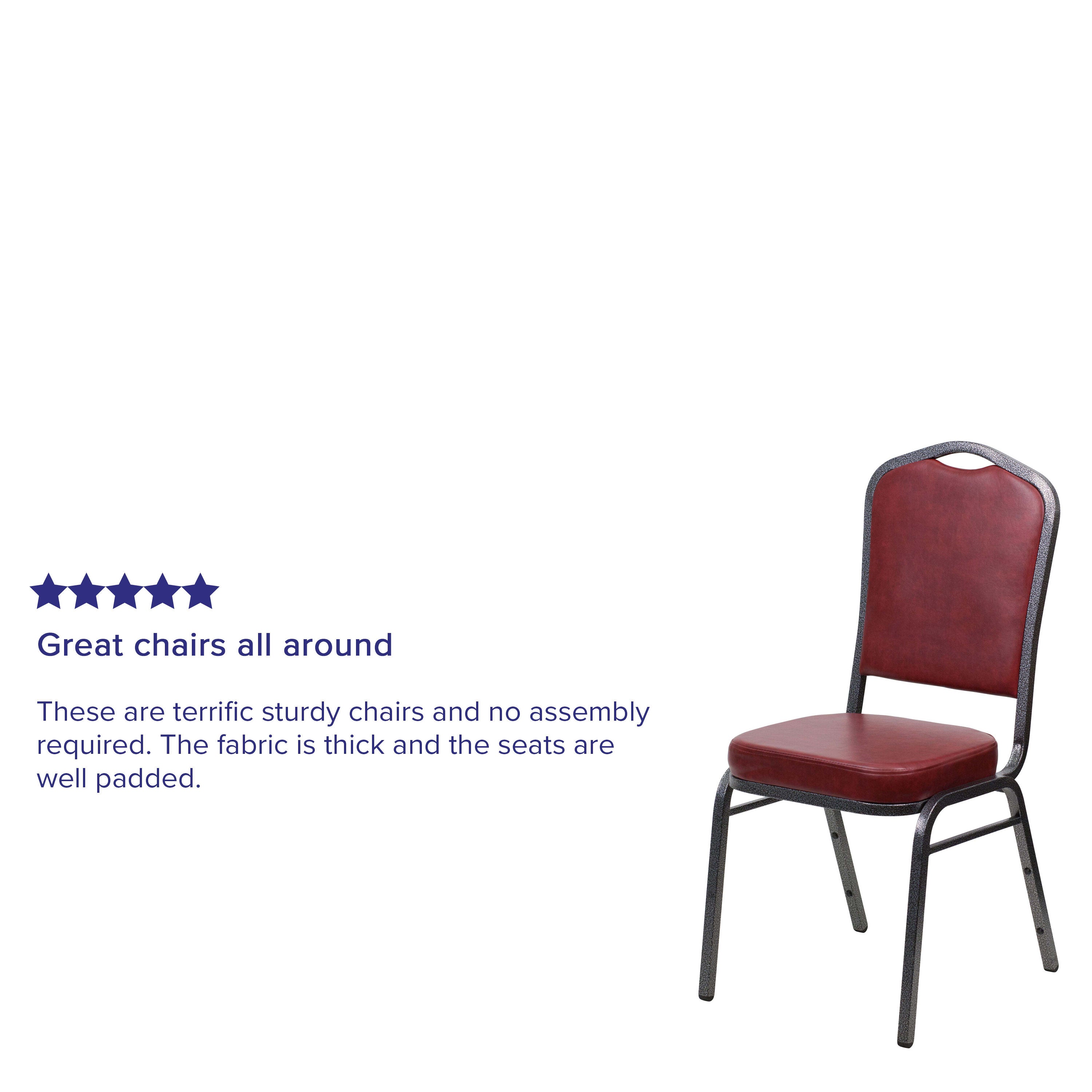 HERCULES Crown Back Stacking Banquet Chair 500lb Capacity