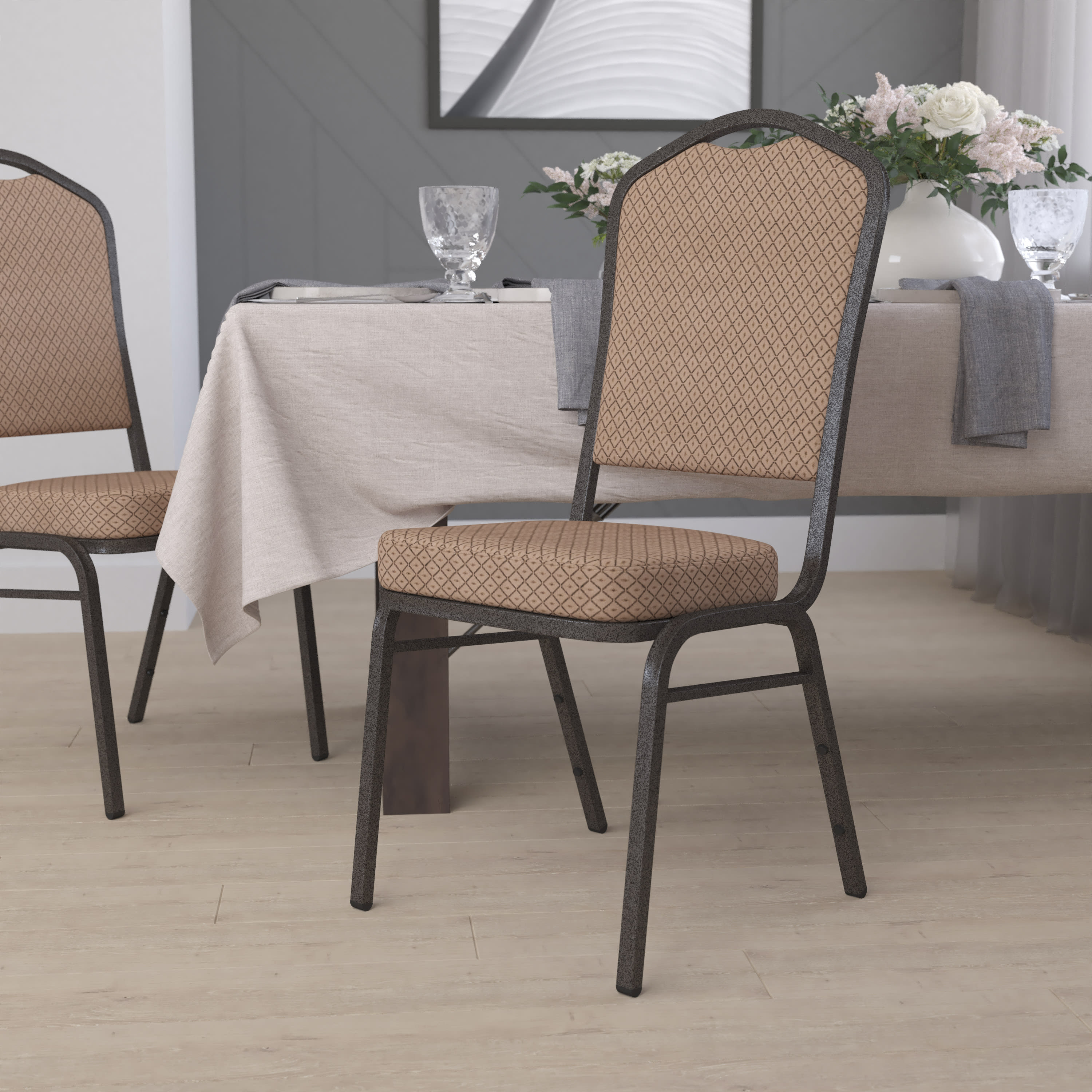 HERCULES Crown Back Stacking Banquet Chair 500lb Capacity