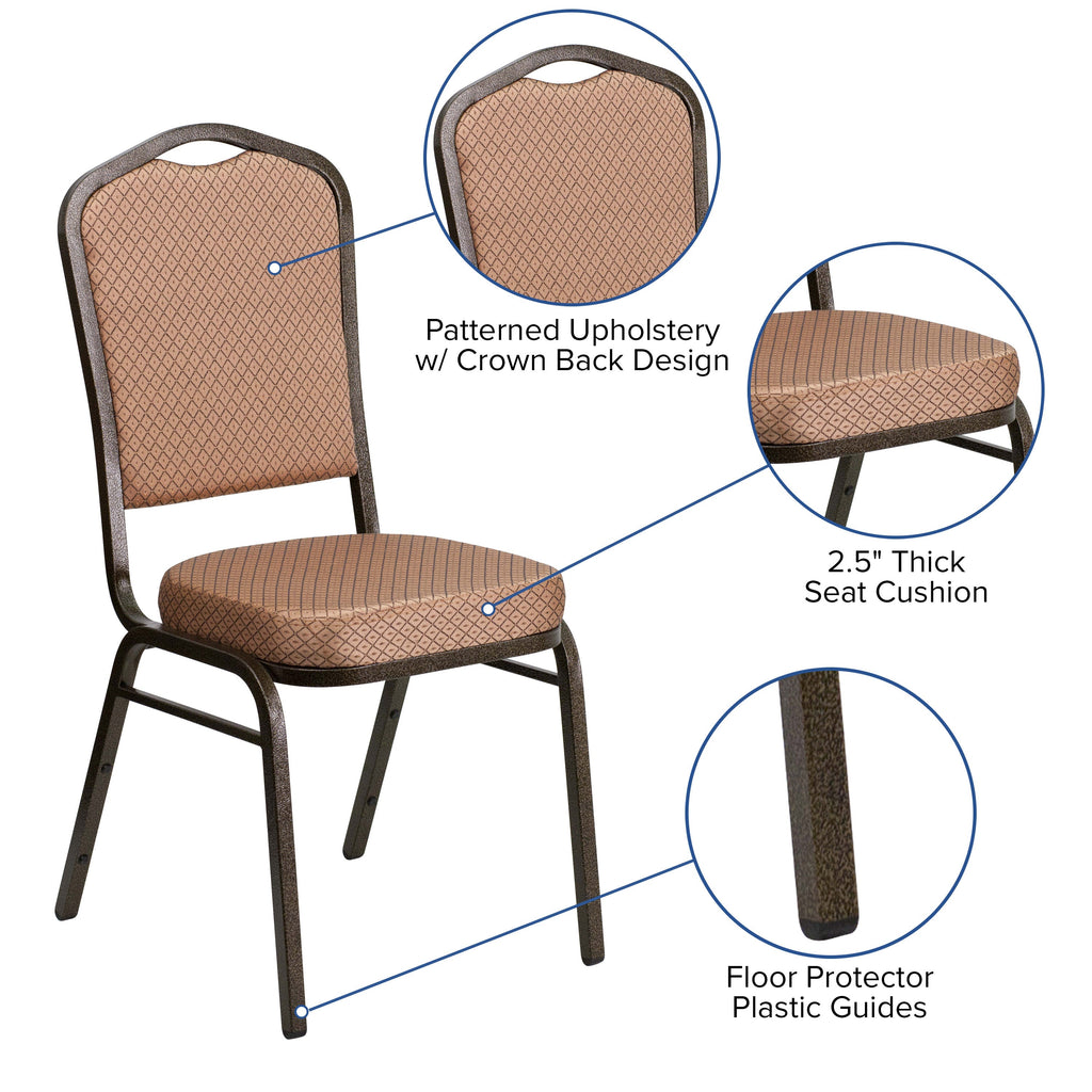 HERCULES Crown Back Stacking Banquet Chair 500lb Capacity