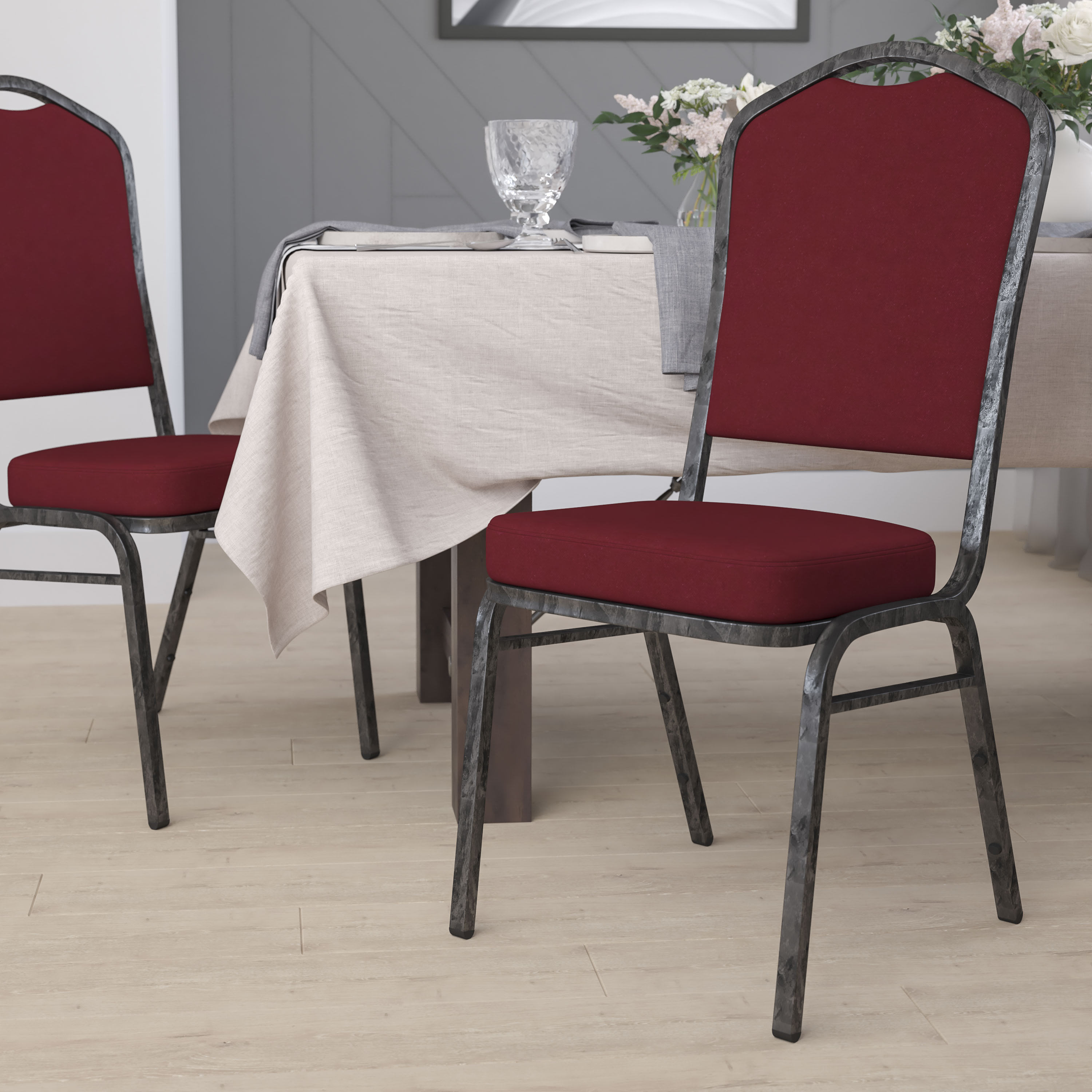 HERCULES Crown Back Stacking Banquet Chair 500lb Capacity