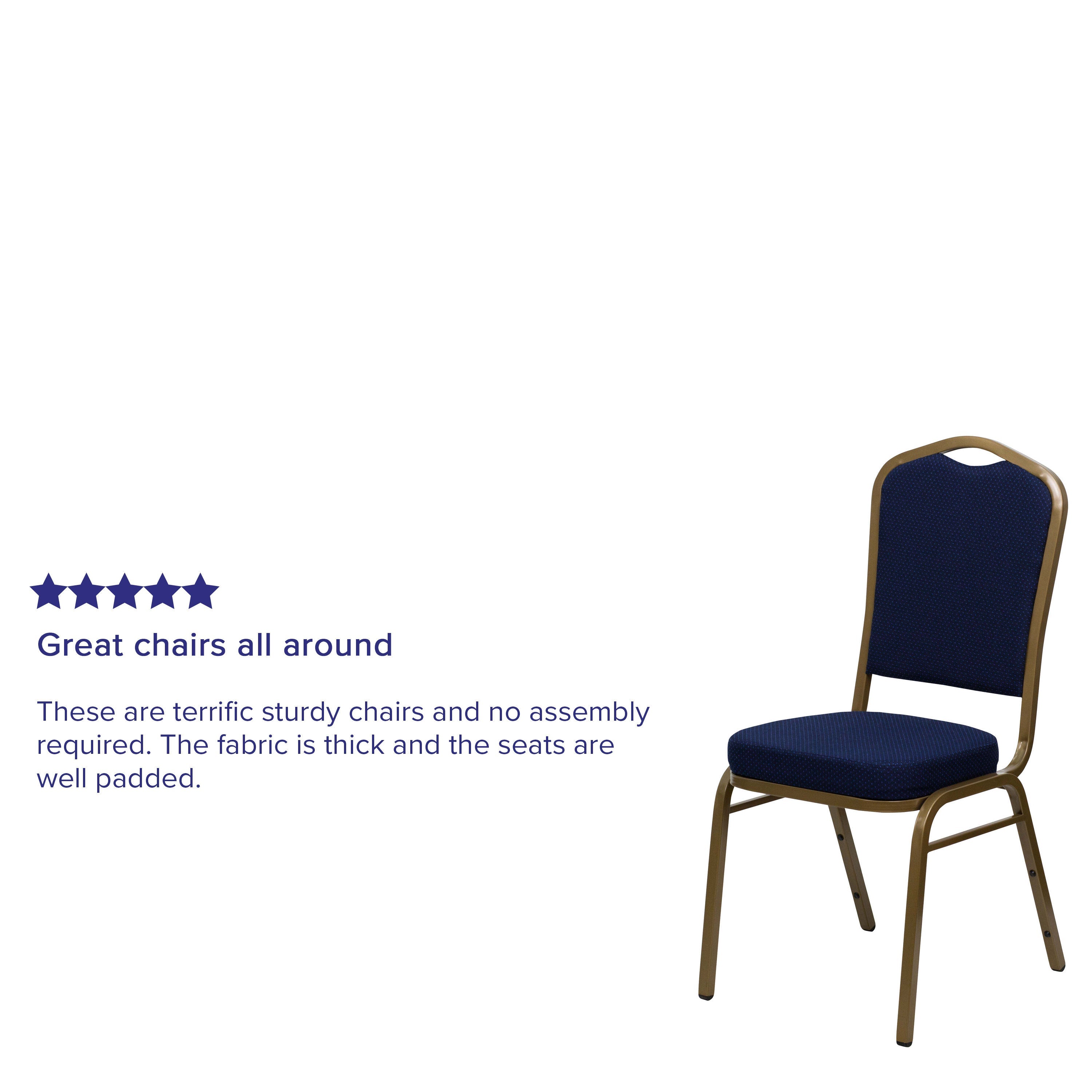 HERCULES Crown Back Stacking Banquet Chair 500lb Capacity