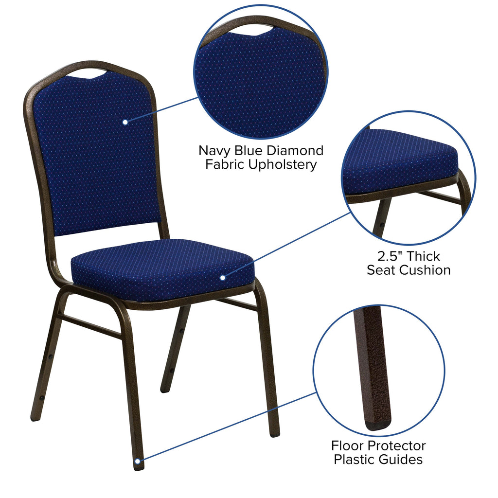HERCULES Crown Back Stacking Banquet Chair 500lb Capacity