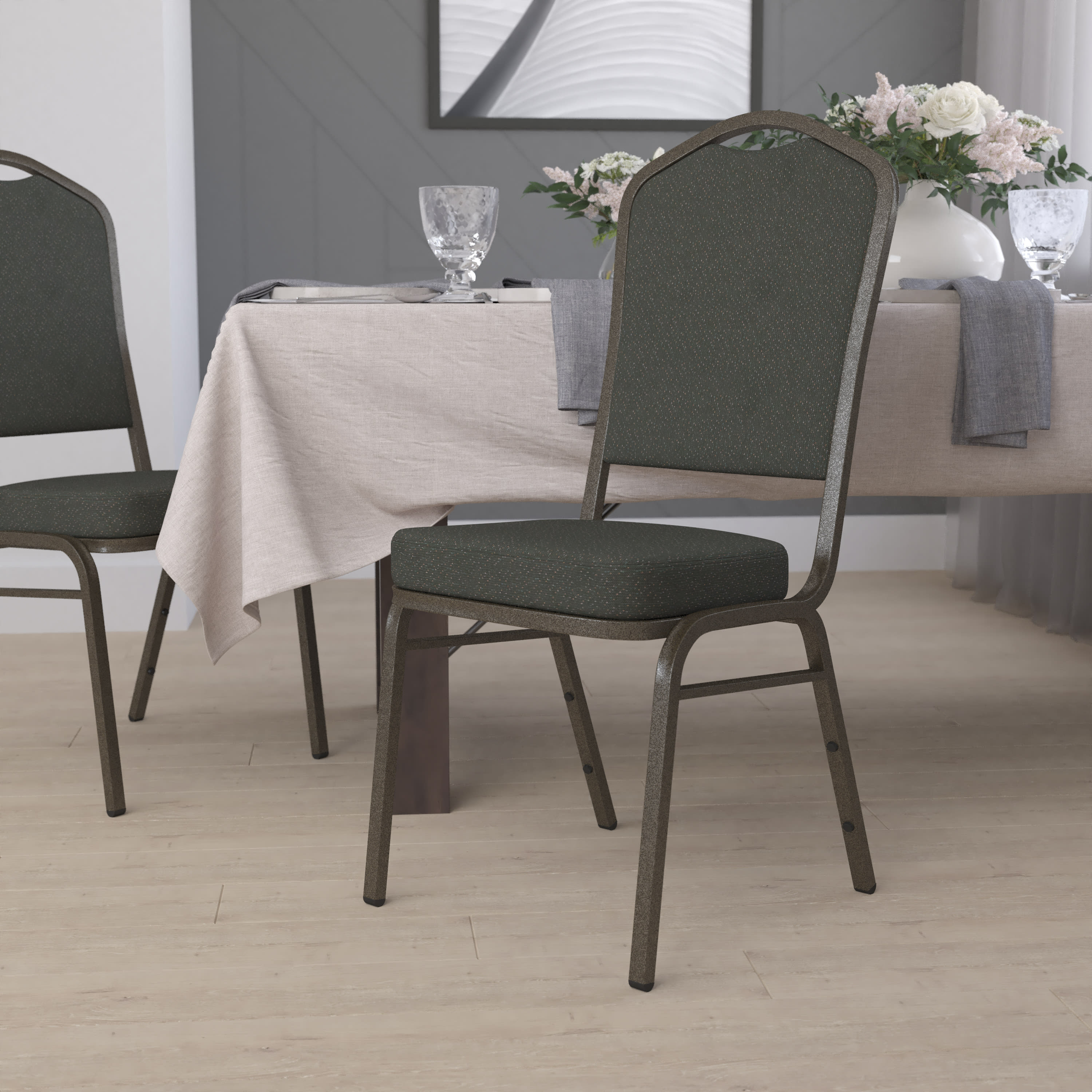 HERCULES Crown Back Stacking Banquet Chair 500lb Capacity