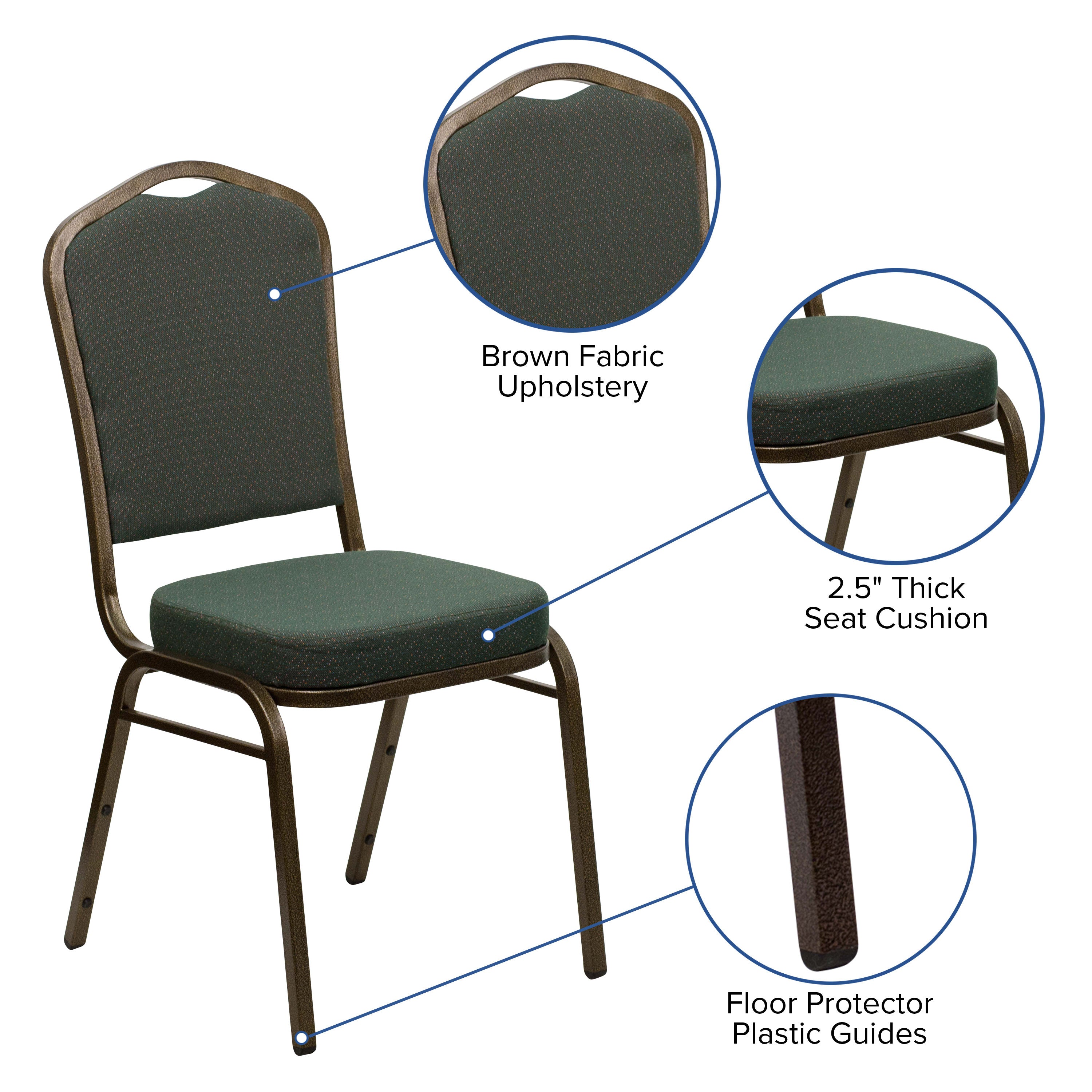 HERCULES Crown Back Stacking Banquet Chair 500lb Capacity