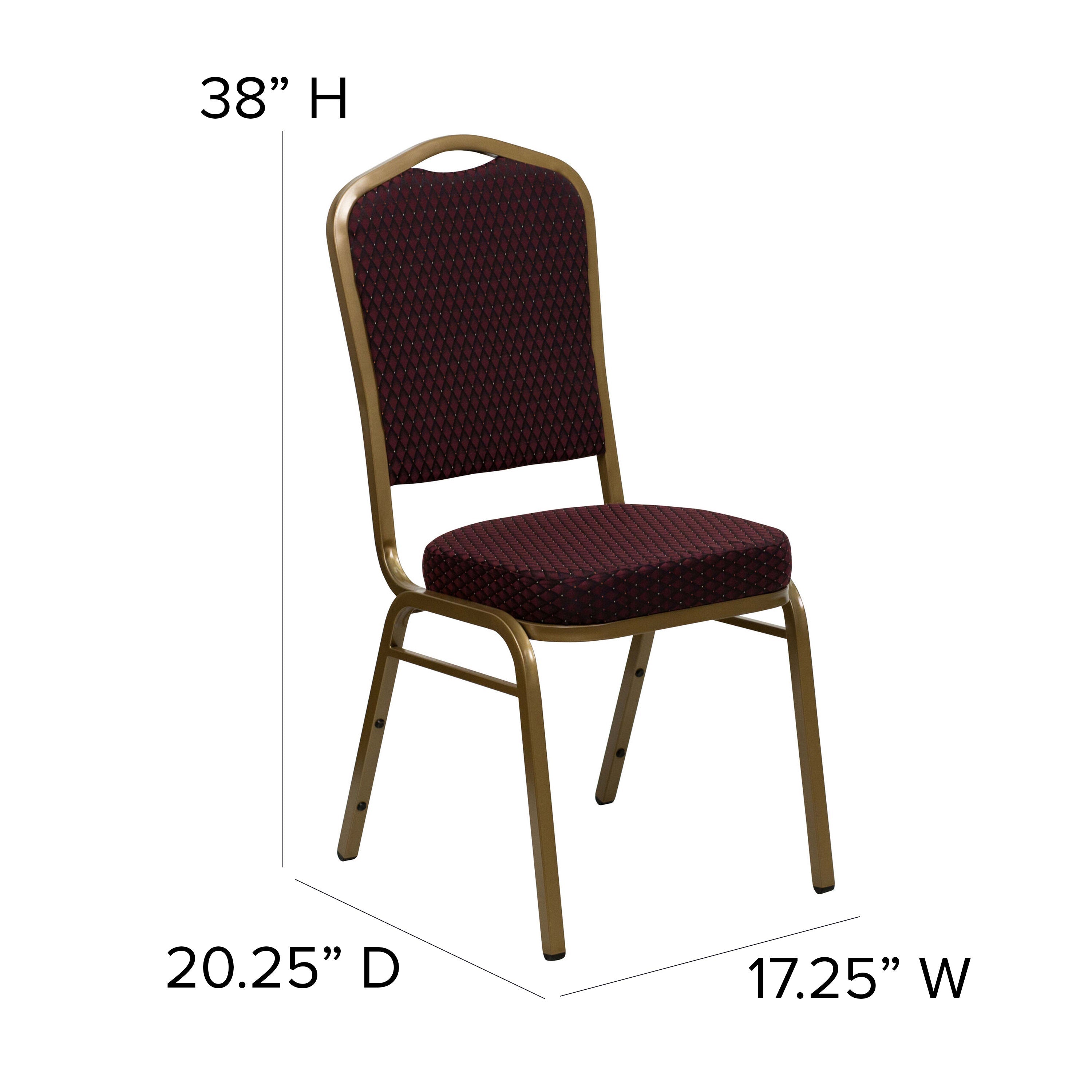 HERCULES Crown Back Stacking Banquet Chair 500lb Capacity
