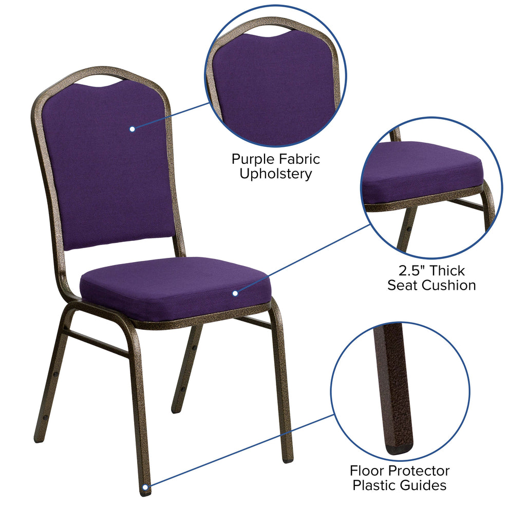 HERCULES Crown Back Stacking Banquet Chair 500lb Capacity