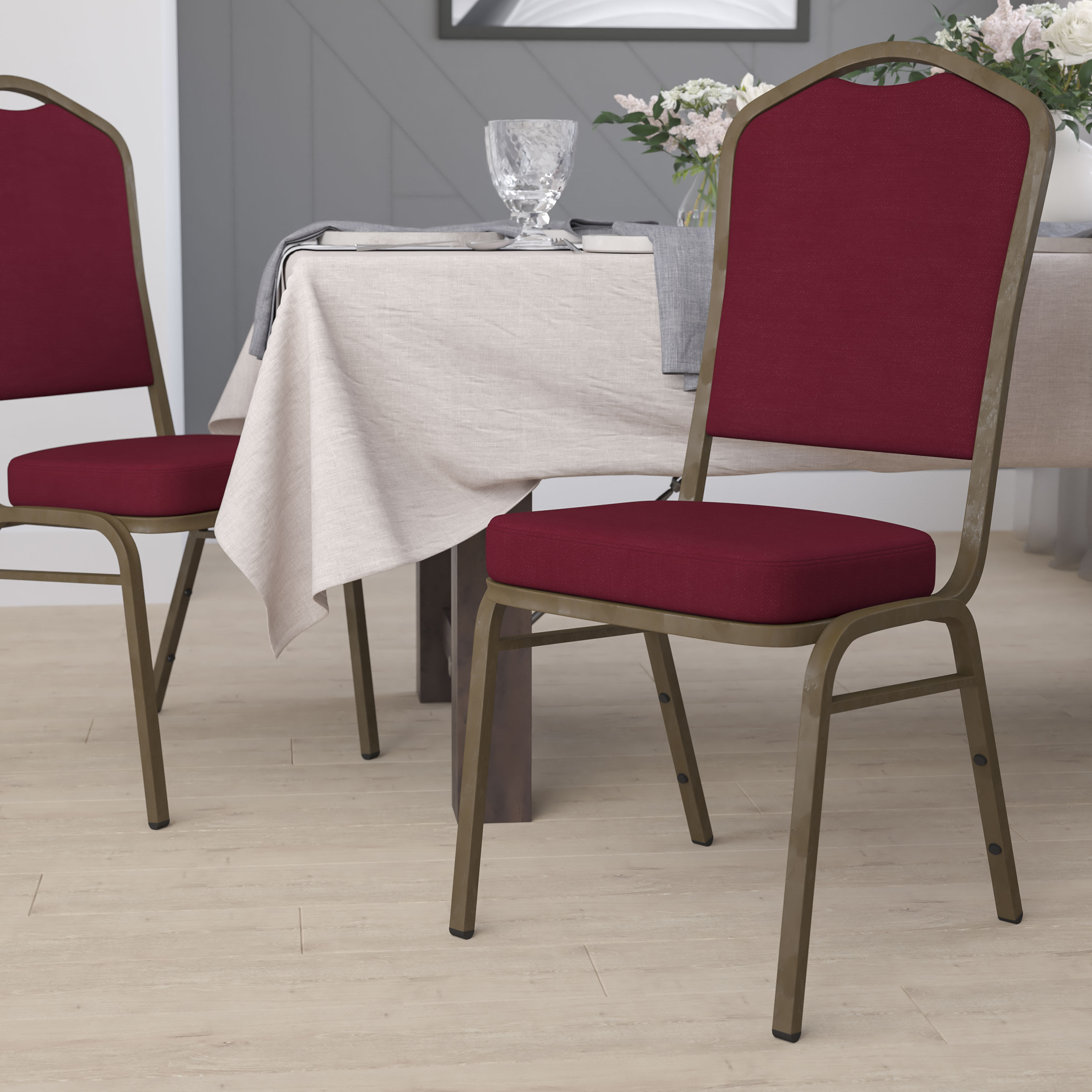 HERCULES Crown Back Stacking Banquet Chair 500lb Capacity