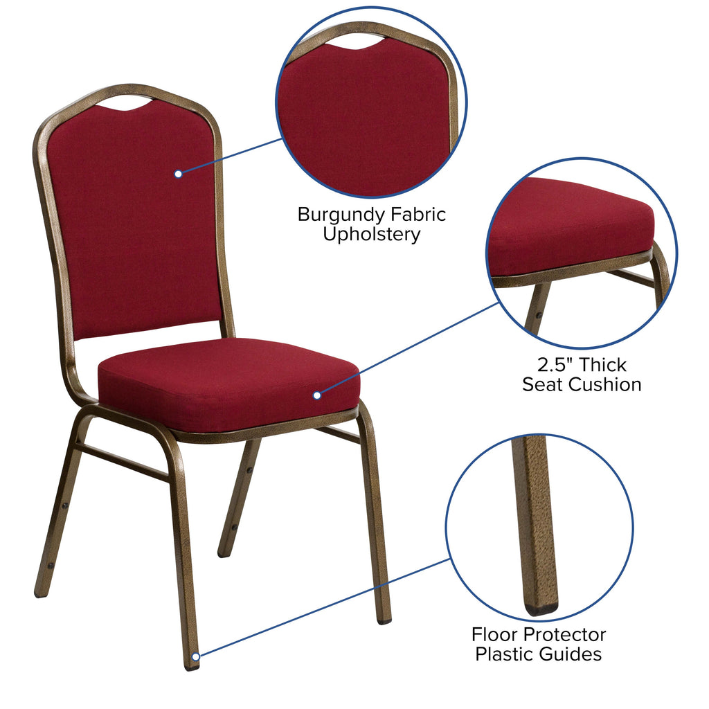 HERCULES Crown Back Stacking Banquet Chair 500lb Capacity