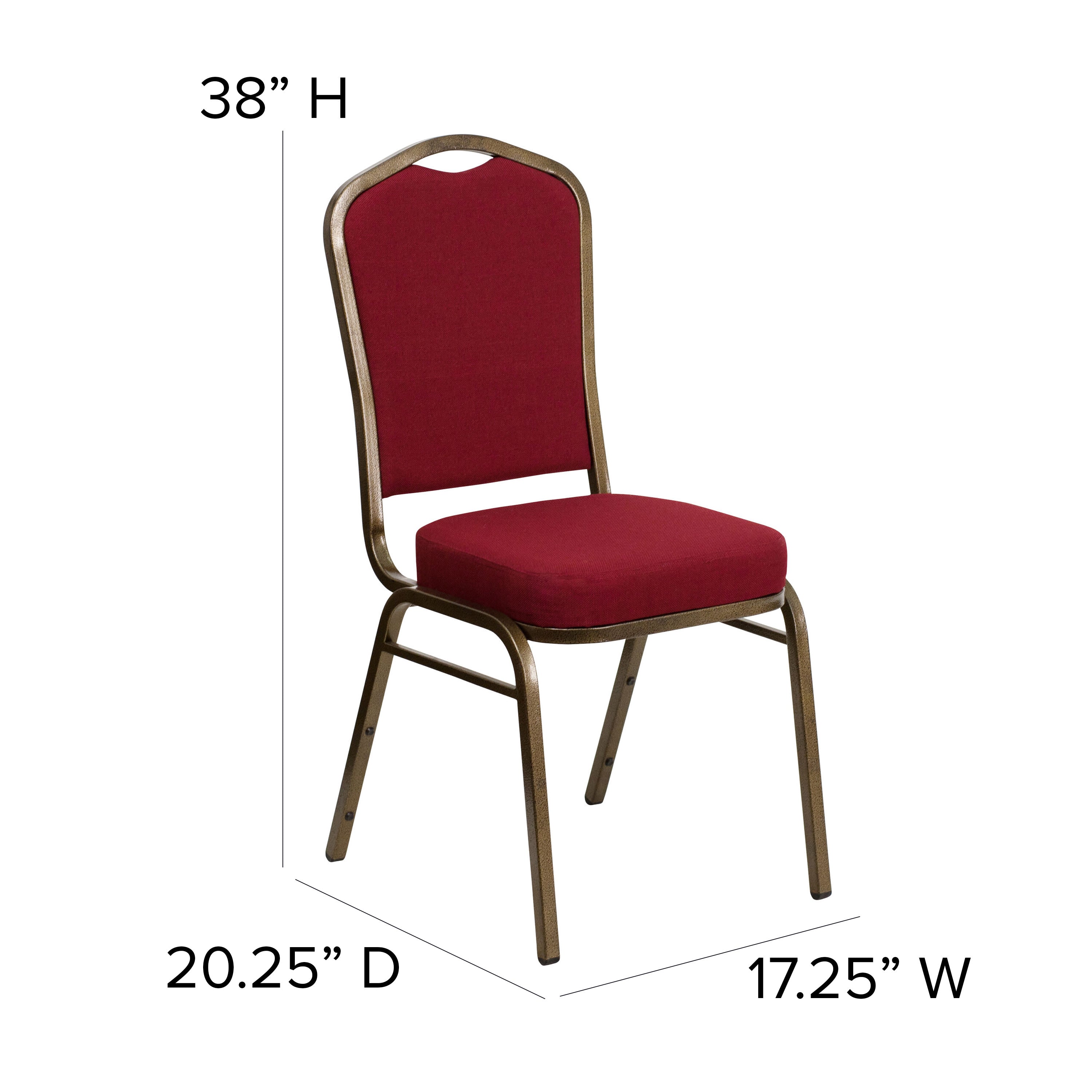 HERCULES Crown Back Stacking Banquet Chair 500lb Capacity