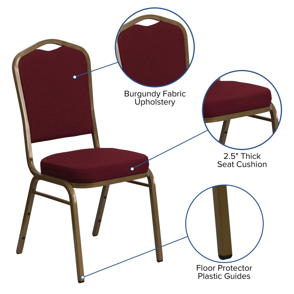 HERCULES Crown Back Stacking Banquet Chair 500lb Capacity