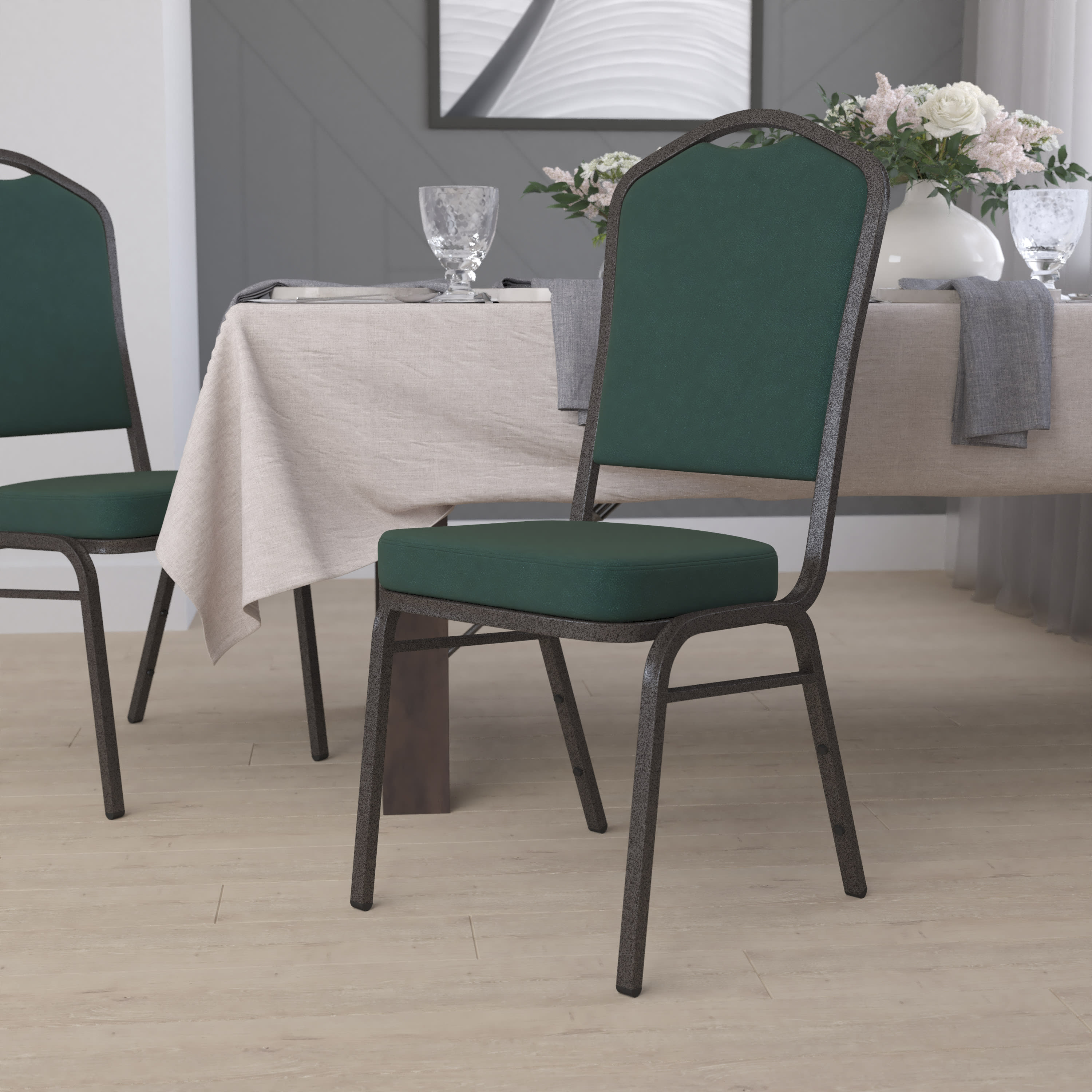 HERCULES Crown Back Stacking Banquet Chair 500lb Capacity