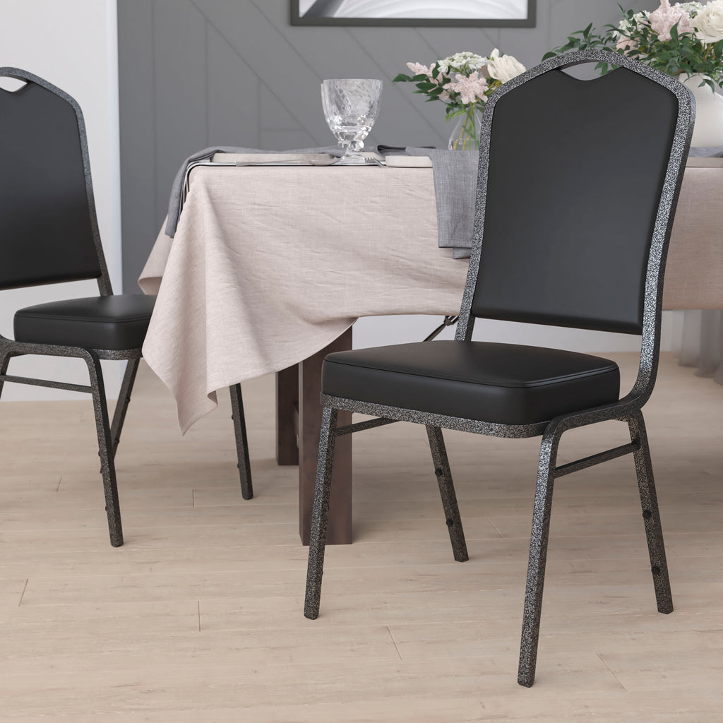 HERCULES Crown Back Stacking Banquet Chair 500lb Capacity