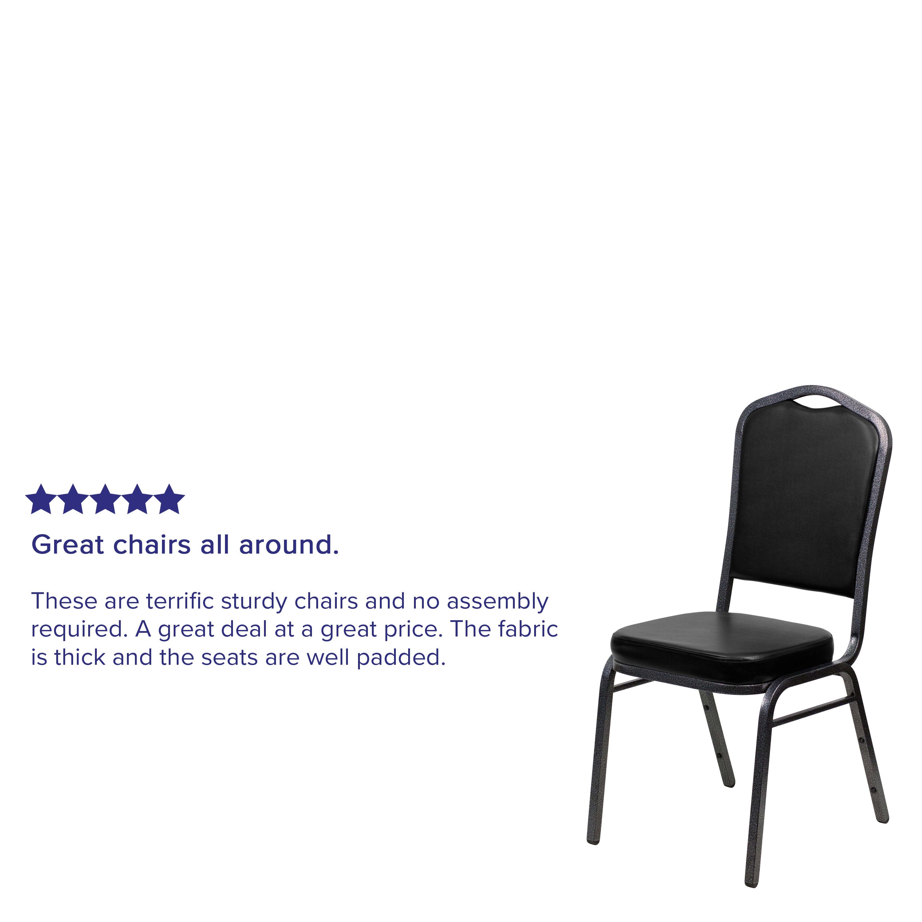 HERCULES Crown Back Stacking Banquet Chair 500lb Capacity