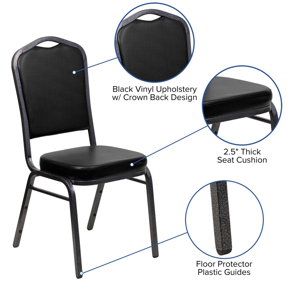 HERCULES Crown Back Stacking Banquet Chair 500lb Capacity