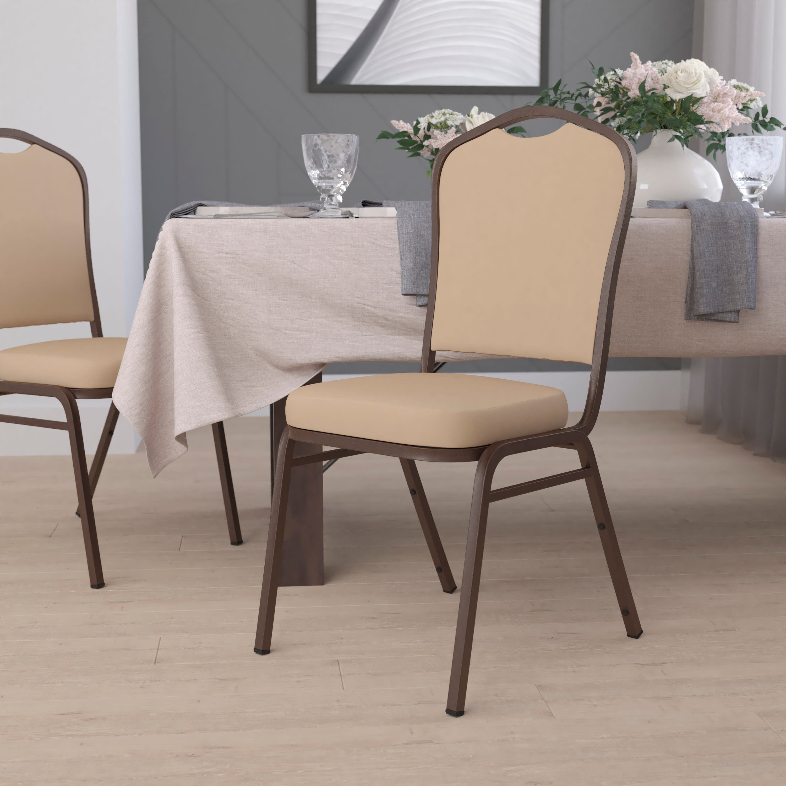 HERCULES Crown Back Stacking Banquet Chair 500lb Capacity