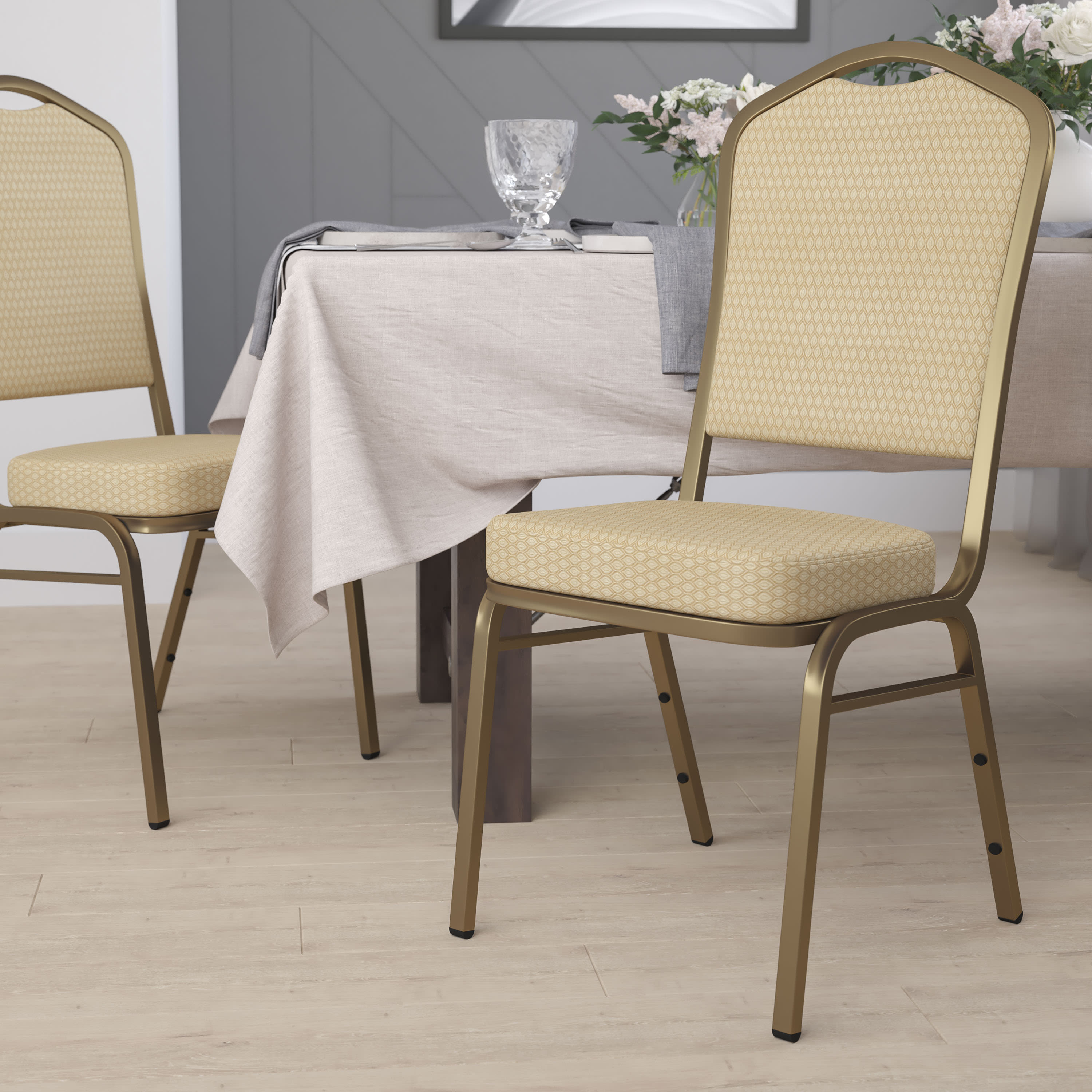 HERCULES Crown Back Stacking Banquet Chair 500lb Capacity